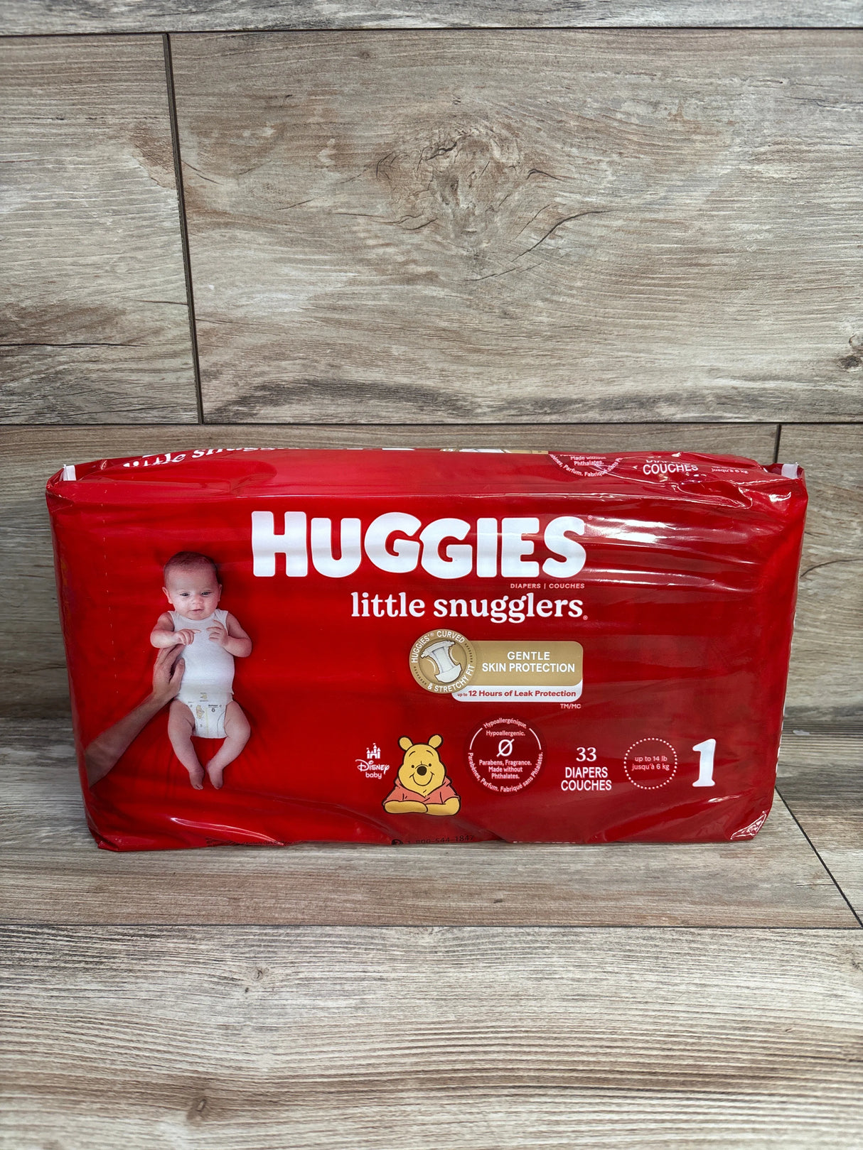 NEW Huggies Little Snugglers Diapers Size 1 33ct.