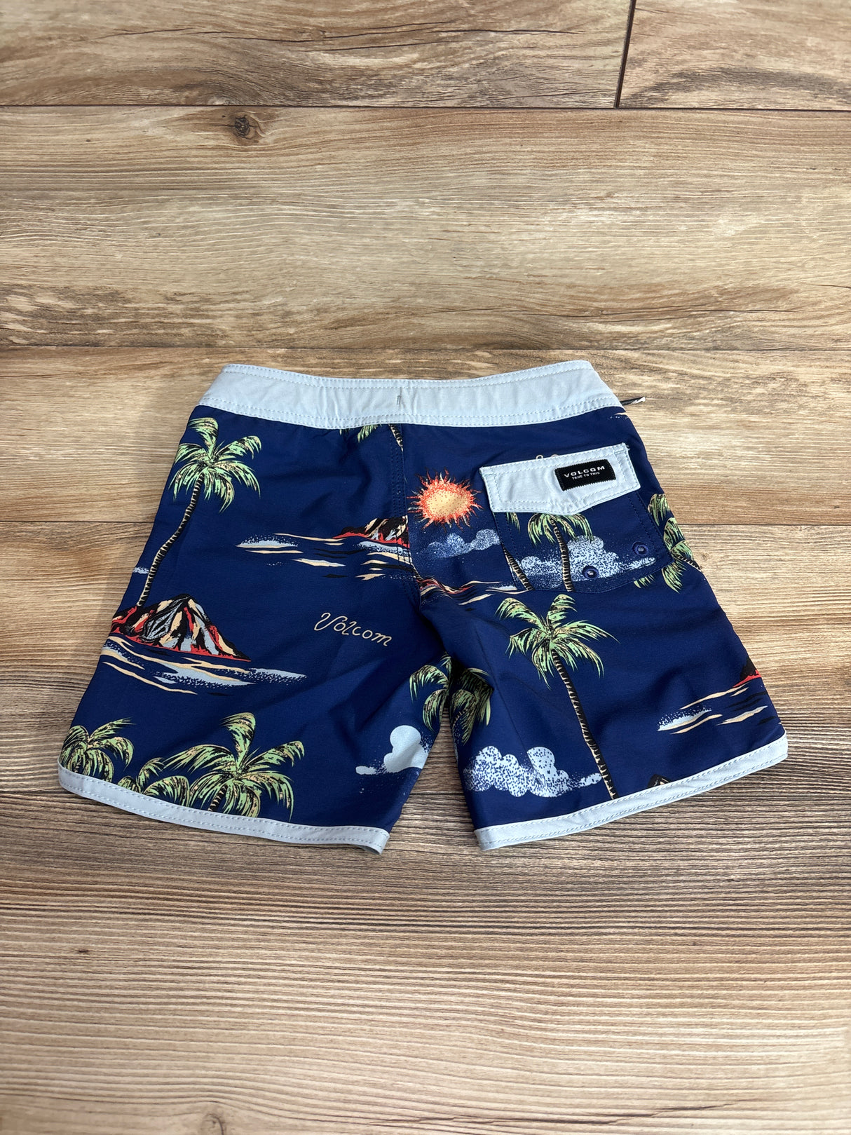 Volcom Mod-Tech Isle Hoppa Board Shorts Blue sz 5T