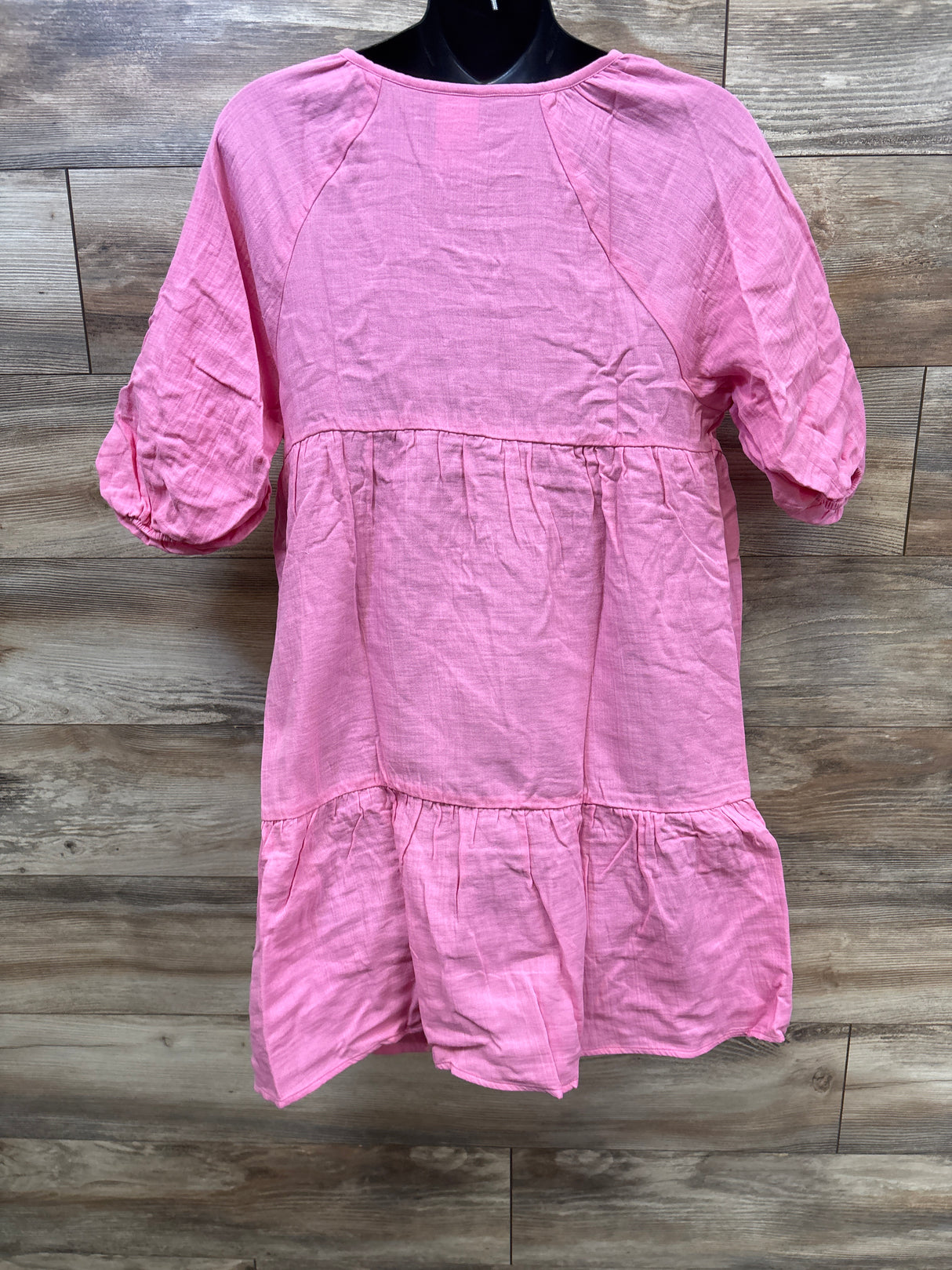 NWOT Gap Maternity Crinkle Gauze Tiered Dress in French Pink sz Medium