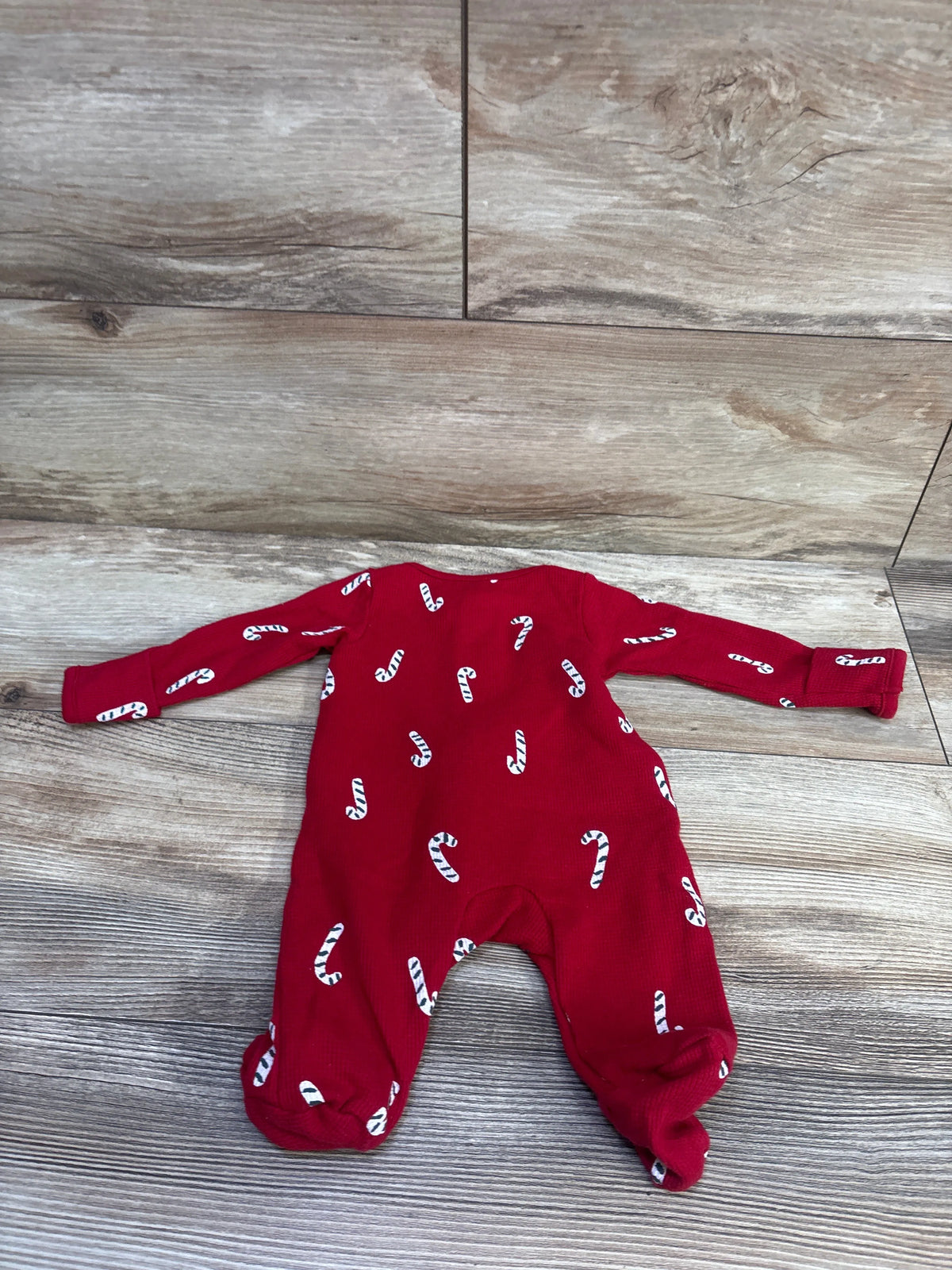 Just One You Waffle Knit Candy Cane Sleeper Red sz Newborn