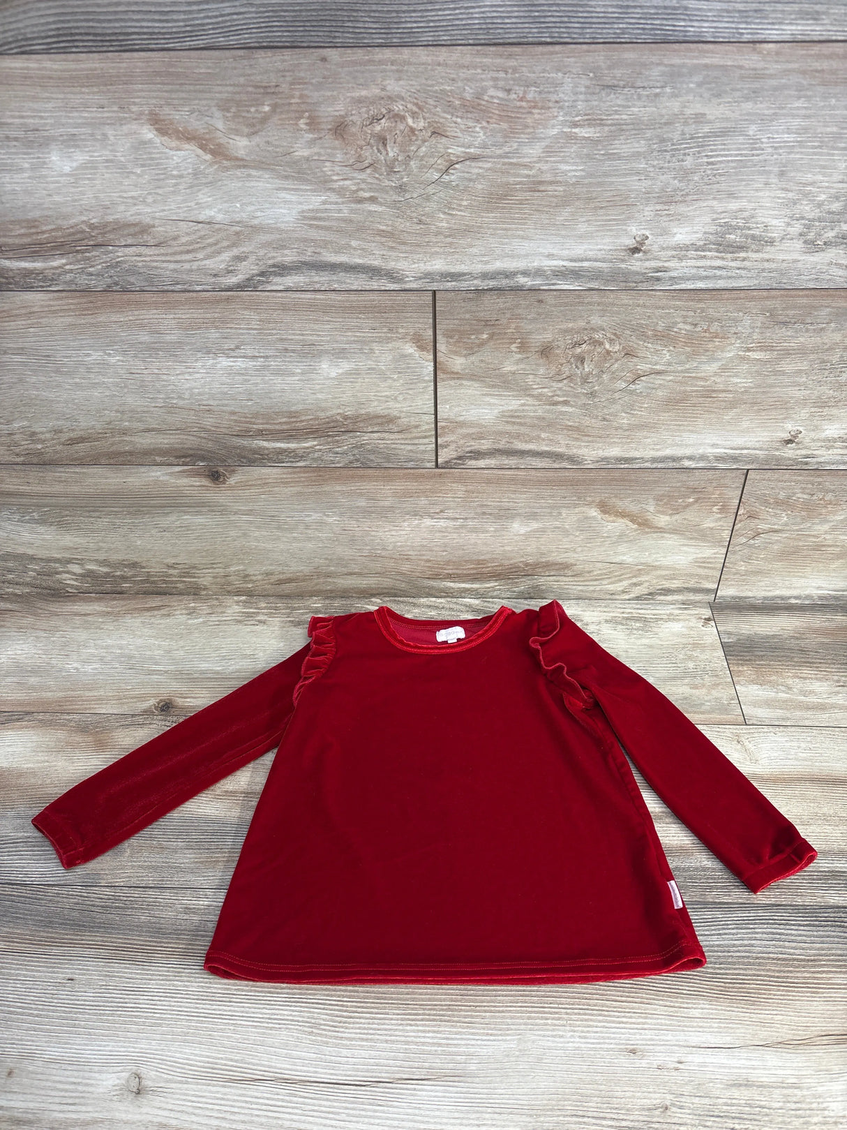 BCBGirls Velvet Ruffle Sleeve Shirt Red sz 3T