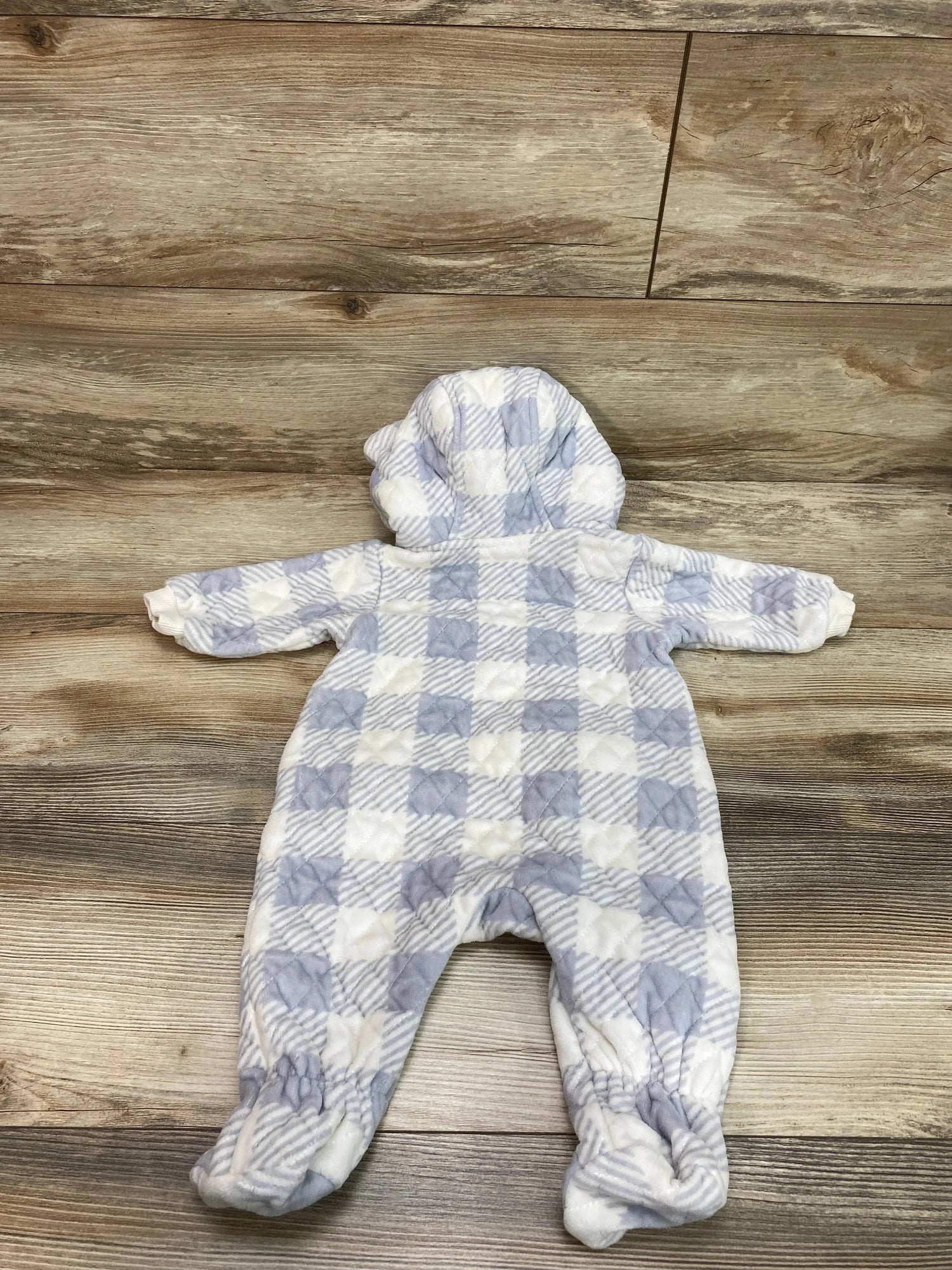 Ever & Ever Plaid Hooded Bunting White sz 3m - Me n Mommy To Be