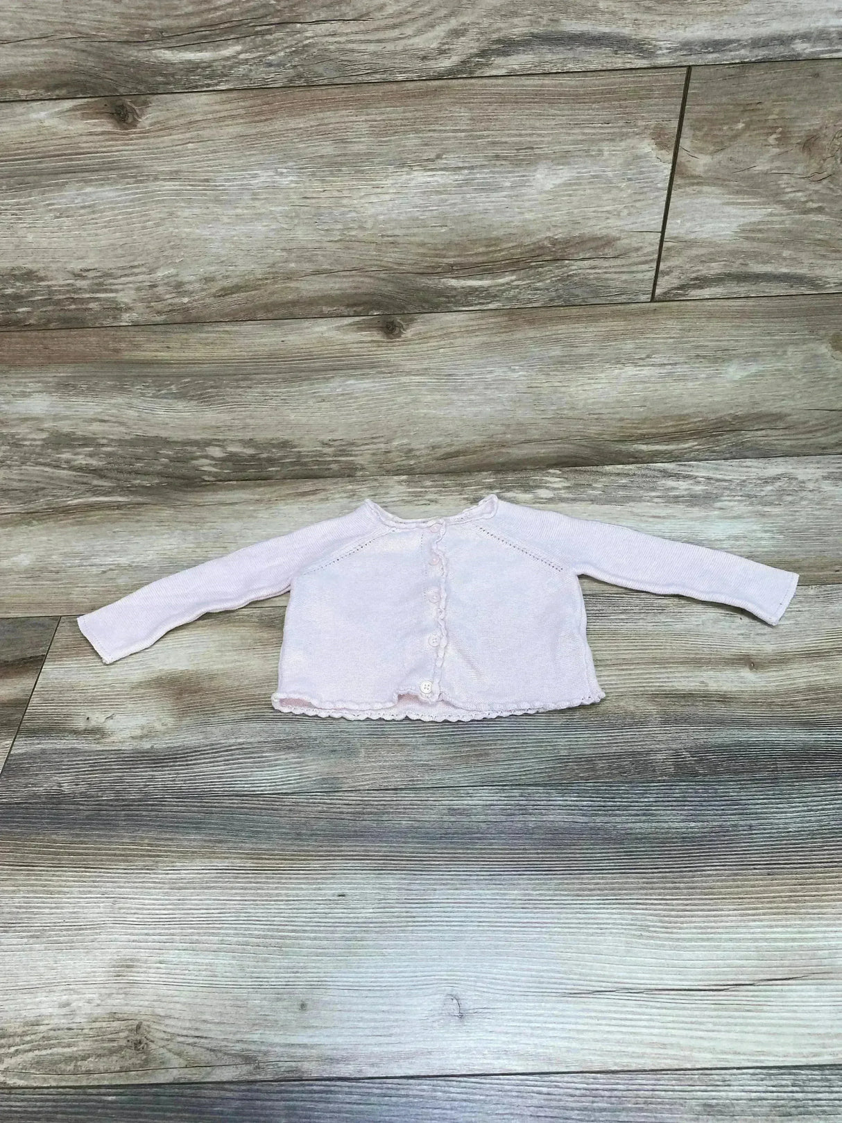 Oshkosh Scalloped Sweater Knit Cardigan Pink sz 9m - Me n Mommy To Be