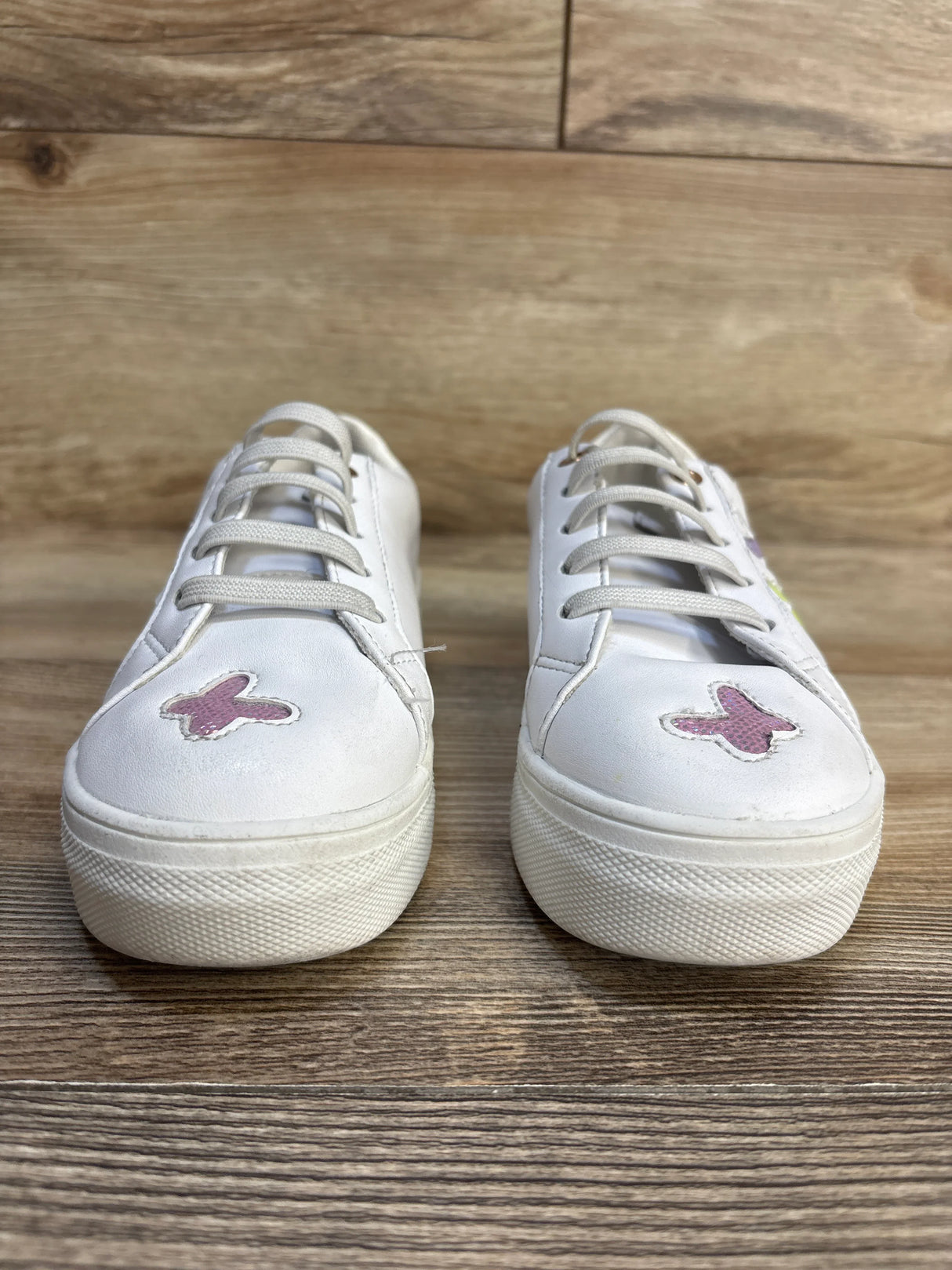 Kurt Geiger London Mini Laney Butterfly Sneakers White sz 12c