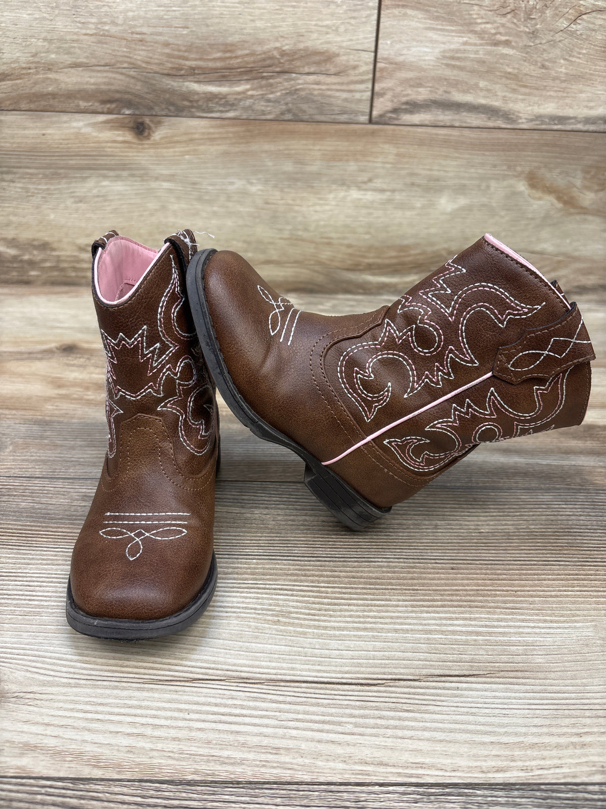 Wonder Nation Western Cowgirl Boots Brown sz 9c