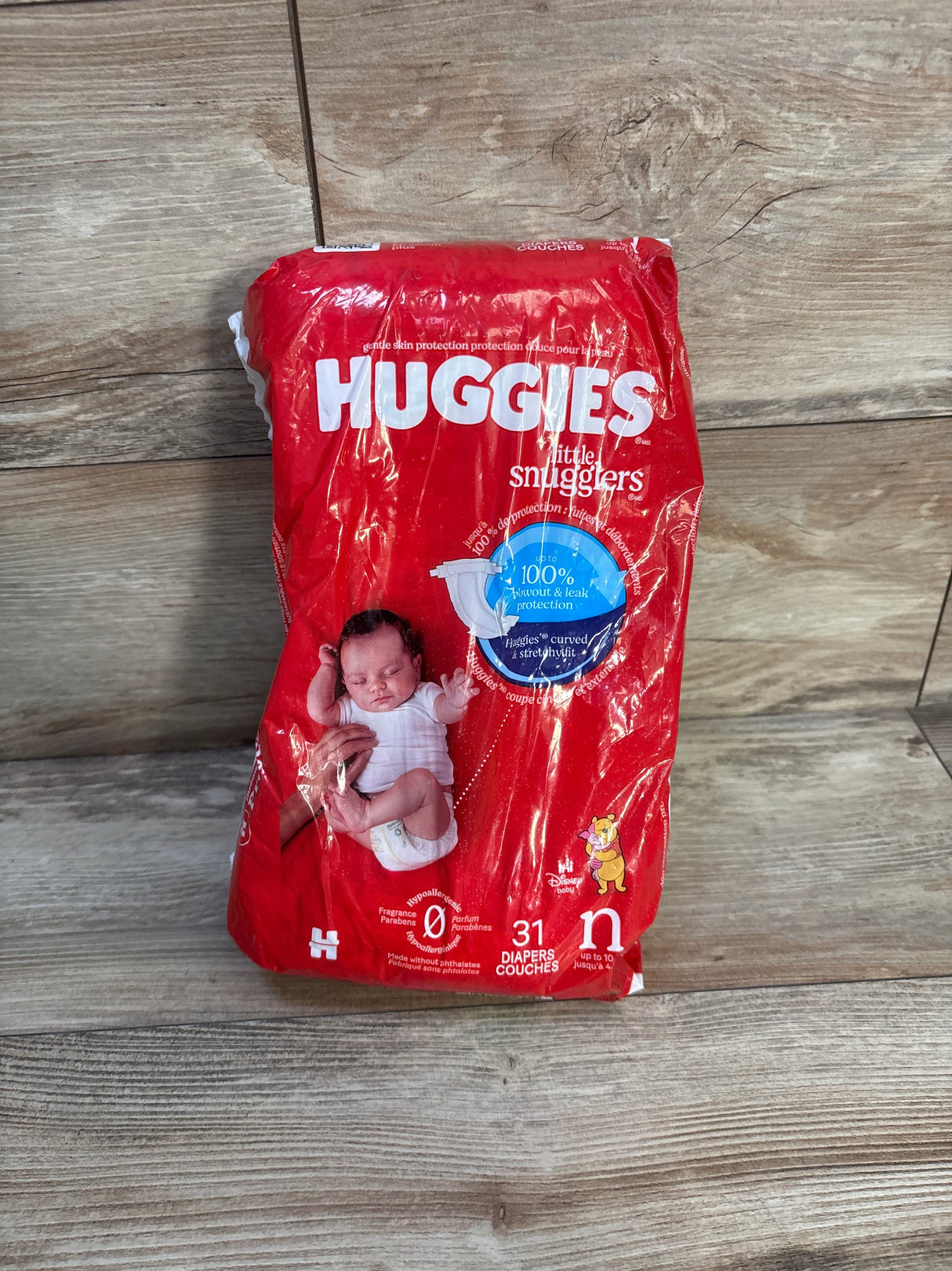 NEW Huggies Little Snugglers Baby Diapers, 31ct Size Newborn