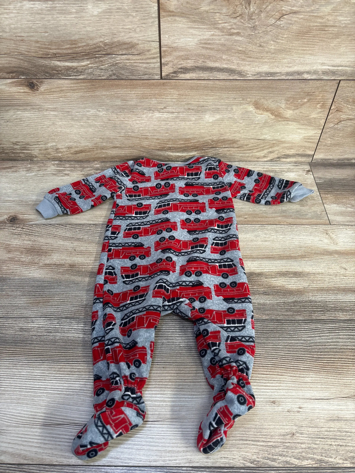 Kids Headquarters Firetruck Blanket Sleeper Grey sz 6m