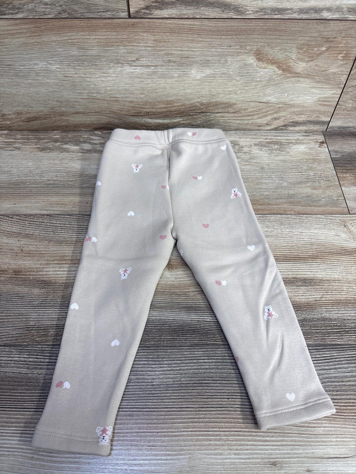 NEW Baby Gap Bear Pull On Cozy Lined Pants Beige sz 18-24m