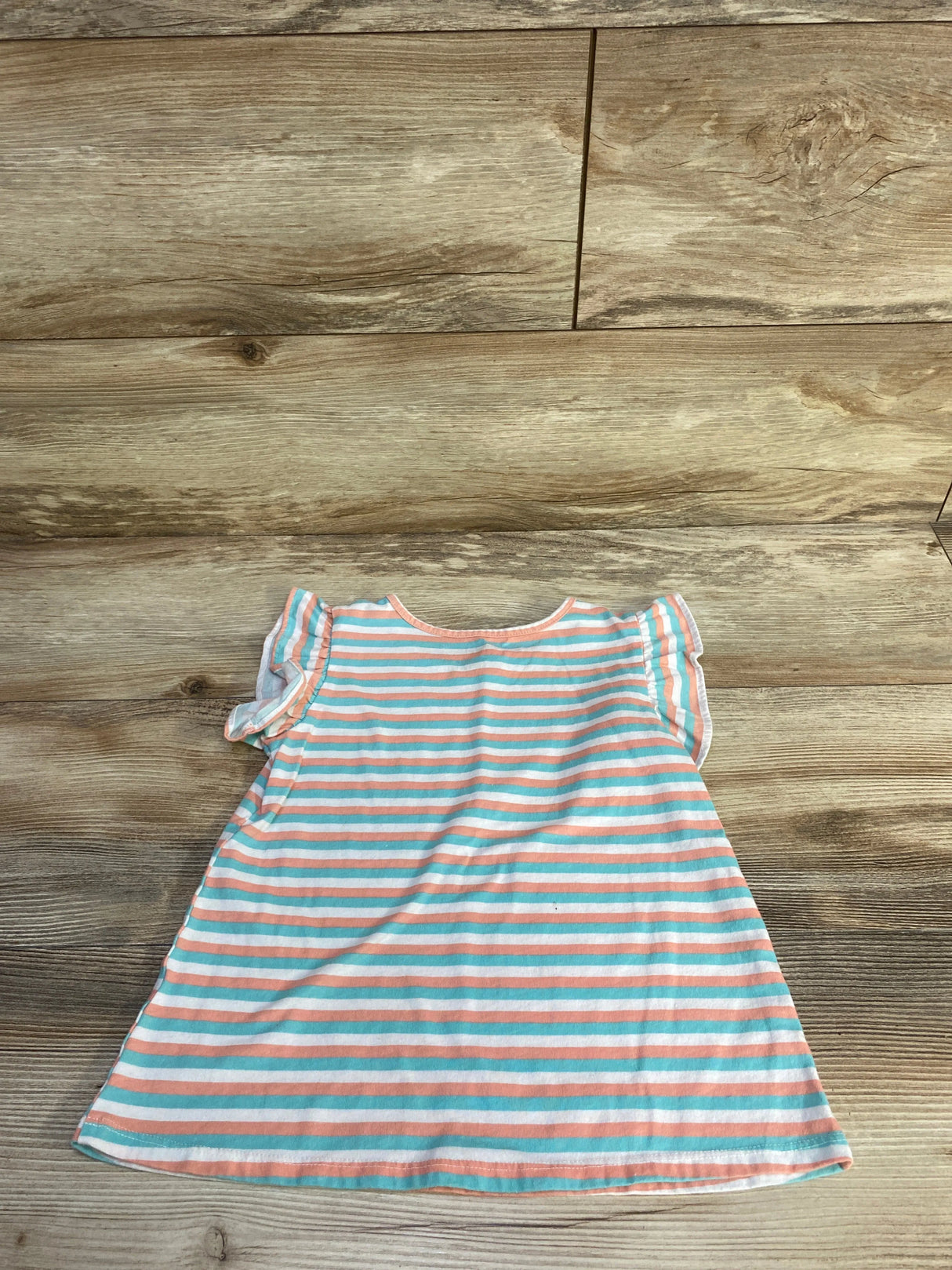 Children's Place Striped Flutter Sleeve Shirt White sz 5T