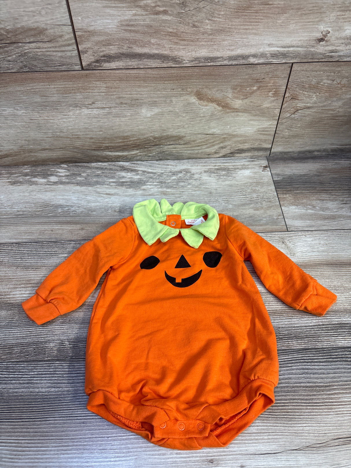 Cat & Jack Pumpkin Bubble Romper Orange sz 3-6m