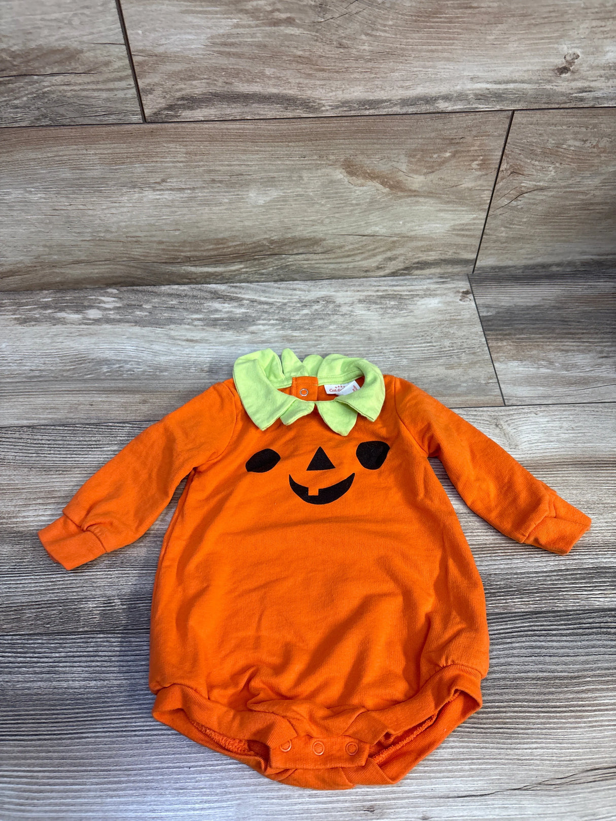 Cat & Jack Pumpkin Bubble Romper Orange sz 3-6m