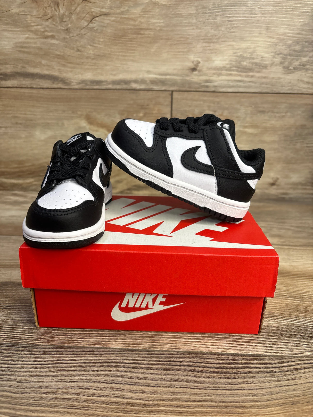 Nike Dunk Low TD 'Black White' Sneakers sz 5c