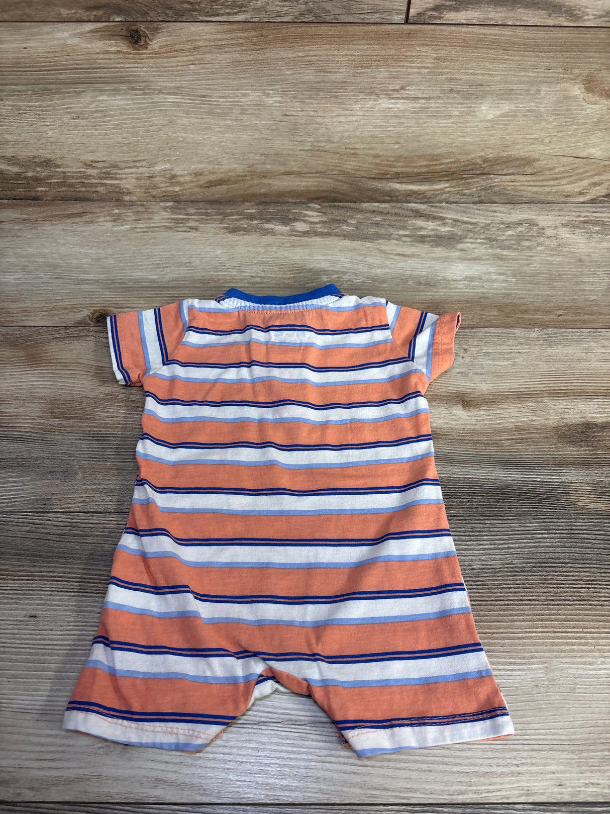 Lee Striped Henley Shortie Romper Orange sz 6-9m