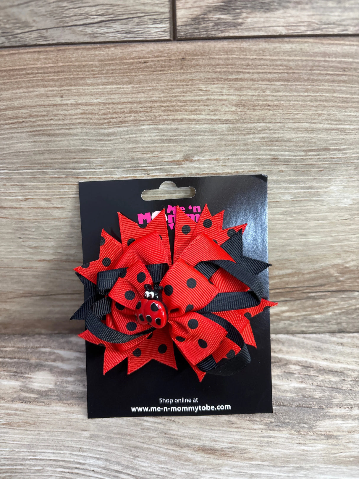 NEW Triple-Layer Hair Bow w/ Ladybug Applique