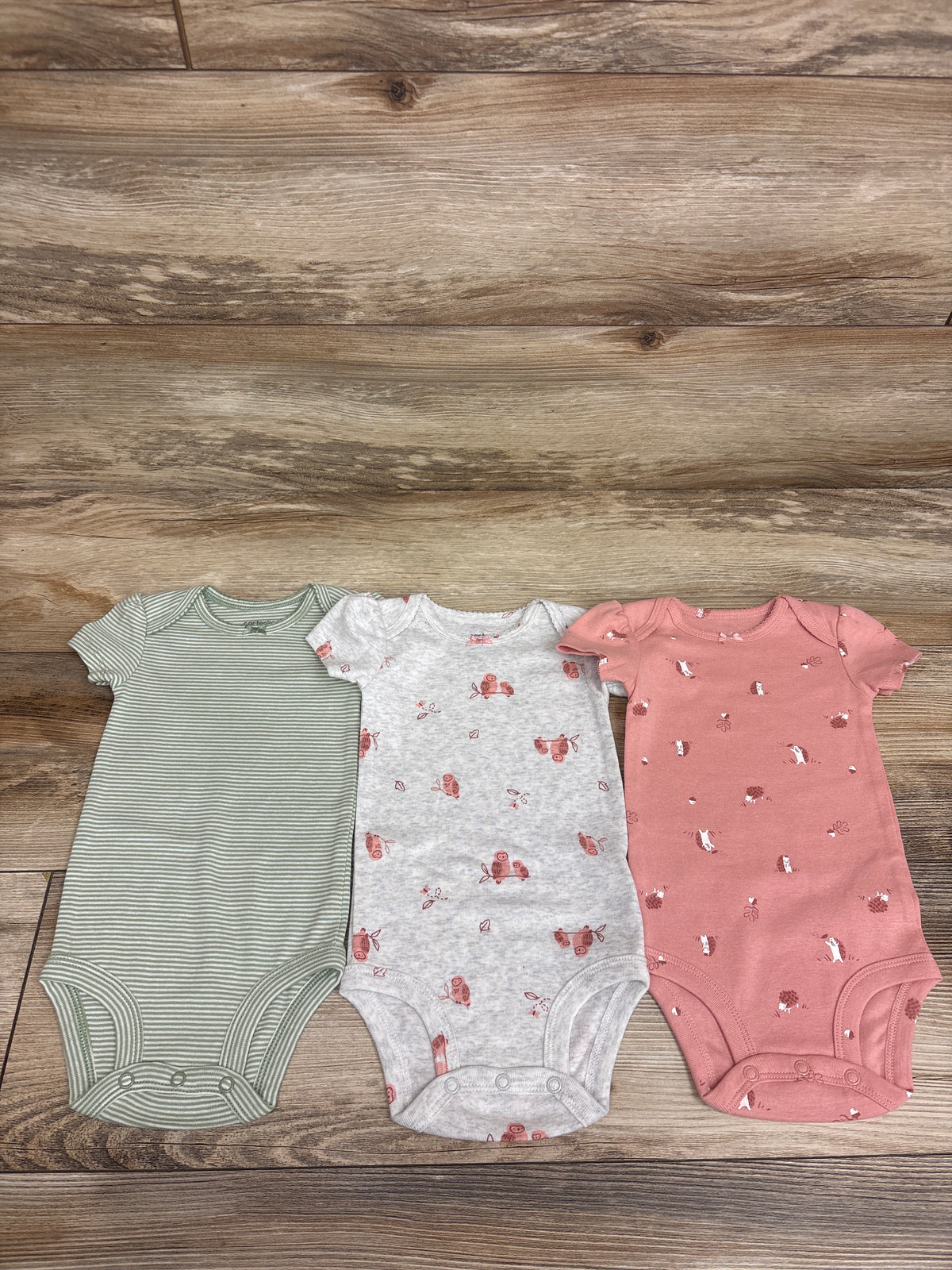 Carter's 3pk Bodysuit Set Pink sz 6m