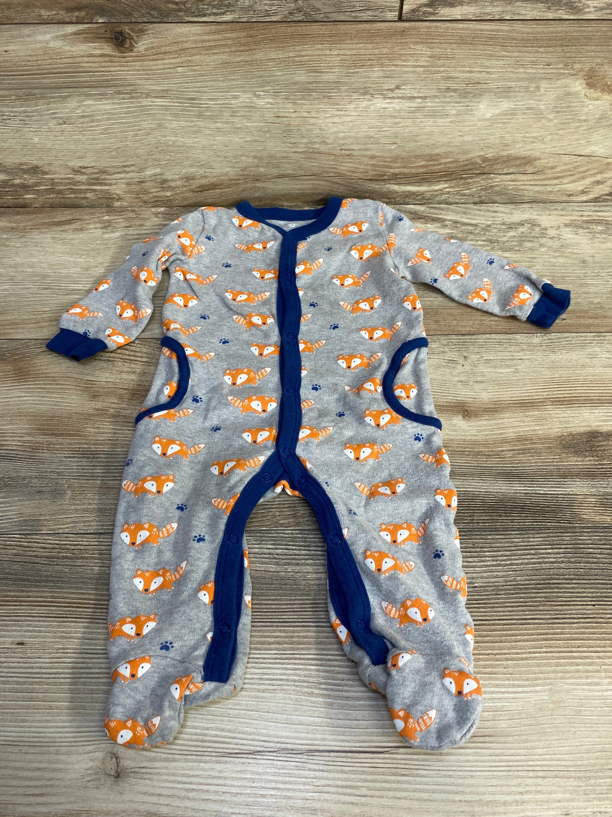Koala Baby Fox Print Sleeper Grey sz 6-9m - Me n Mommy To Be