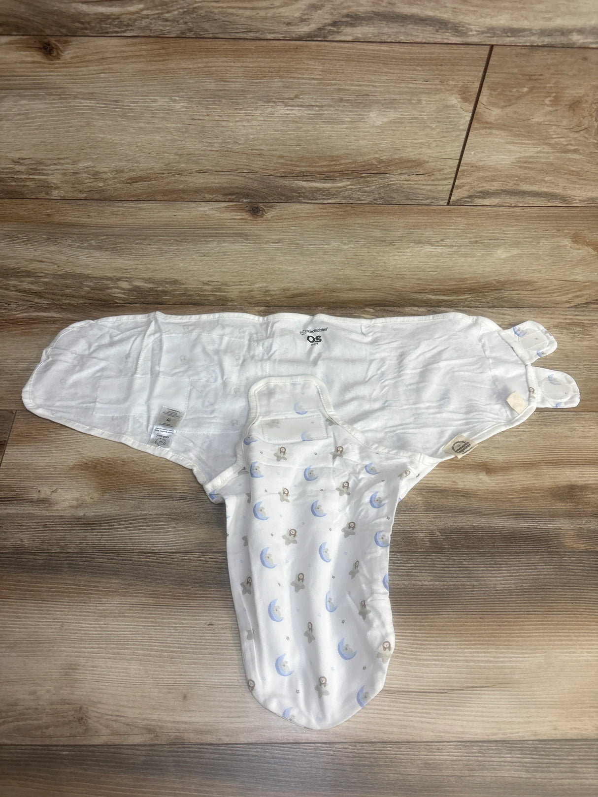 Keababies 3pk Swaddle Wraps Rocket Print Blue sz 0-3m