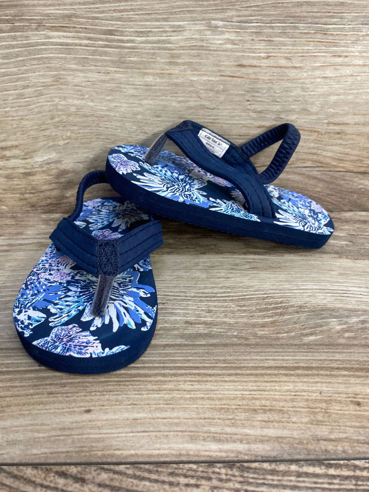 Carter's Arely Flip Flops Navy sz 5/6c - Me n Mommy To Be