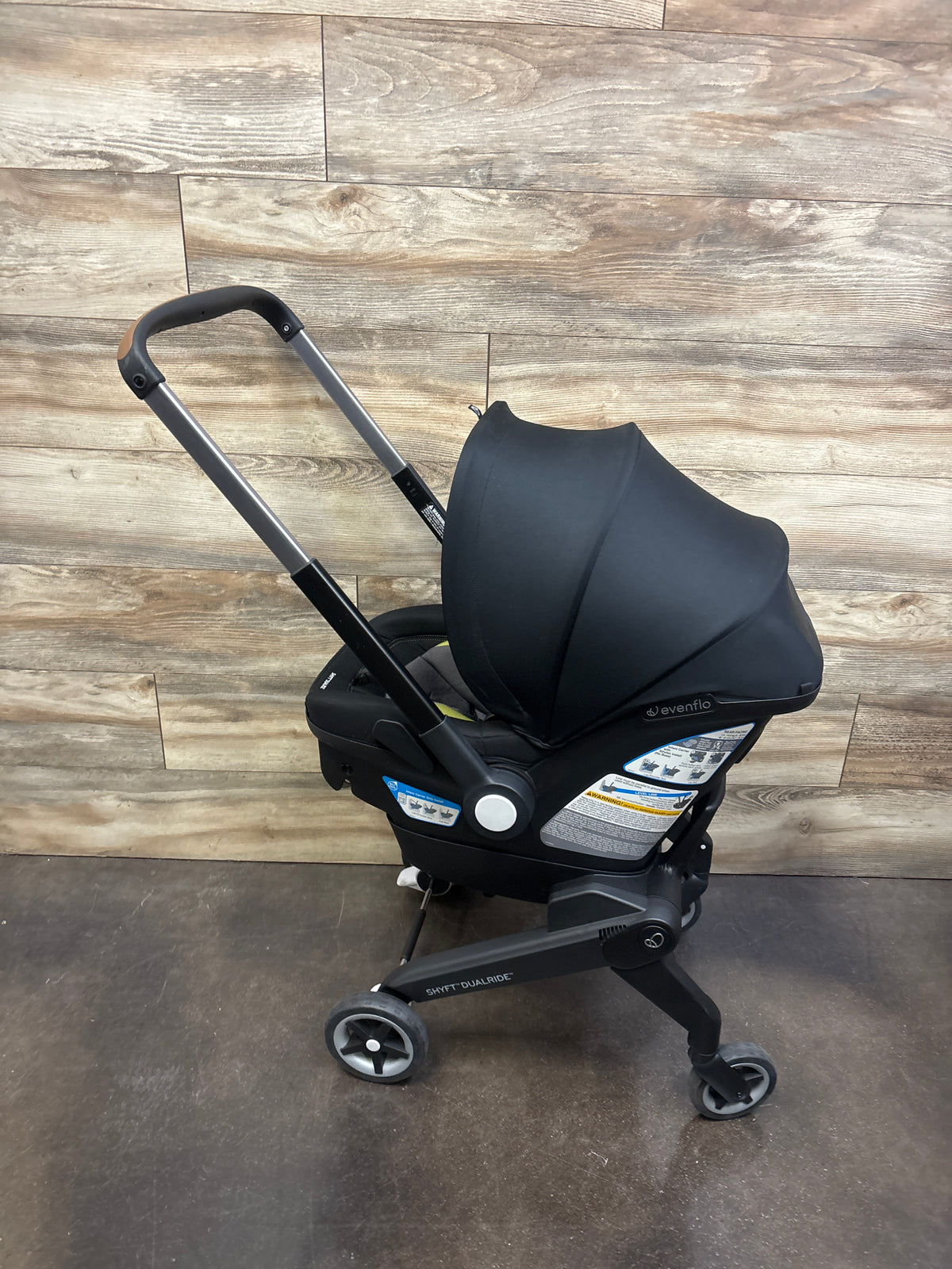 Evenflo Shyft DualRide Travel System in Durham Green