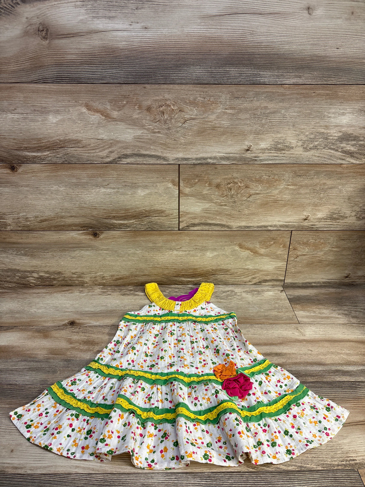 NEW Beetlejuice London Floral Tiered Dress White sz 4T - Me n Mommy To Be