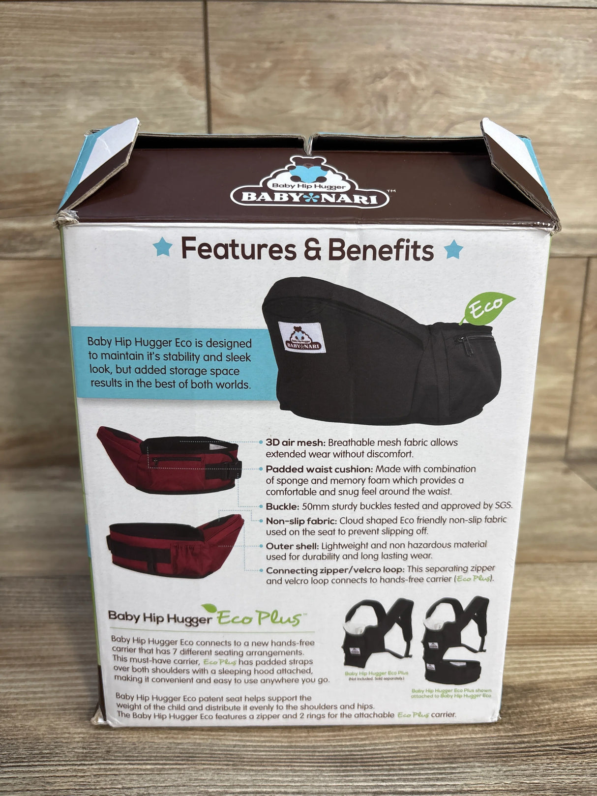 Baby Nari Baby Hip Hugger Hip Carrier, Black 4m-36m