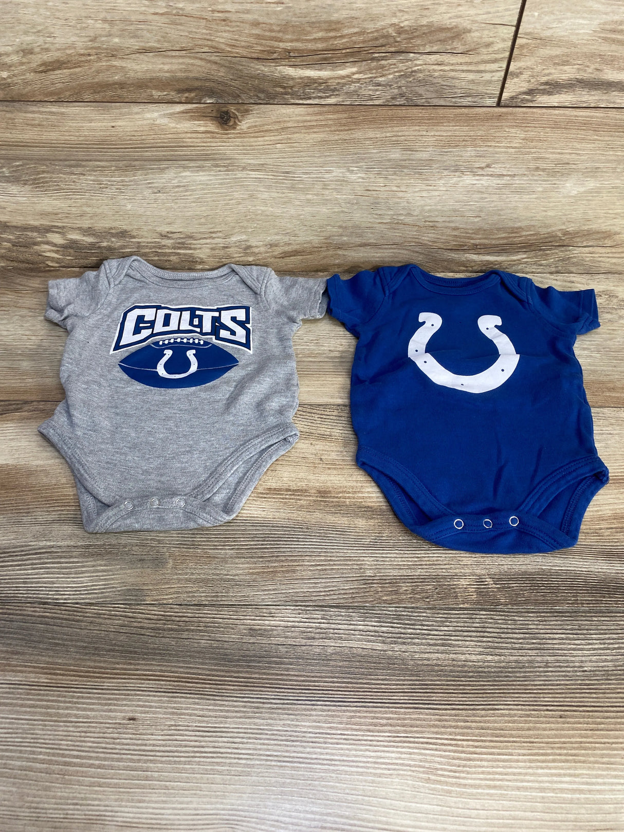 NFL 2pk Colts Bodysuits Blue/Gray sz 0-3m - Me n Mommy To Be