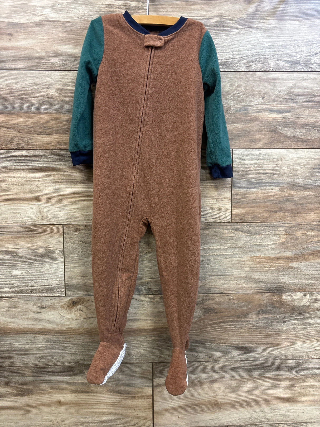 Carter's Blanket Sleeper Green/Brown sz 3T