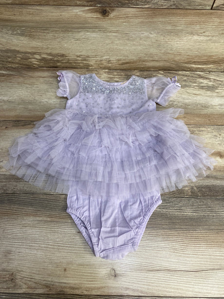 Tutu Du Monde 2pc Tulle Dress & Bloomers Purple sz 0-3m - Me n Mommy To Be