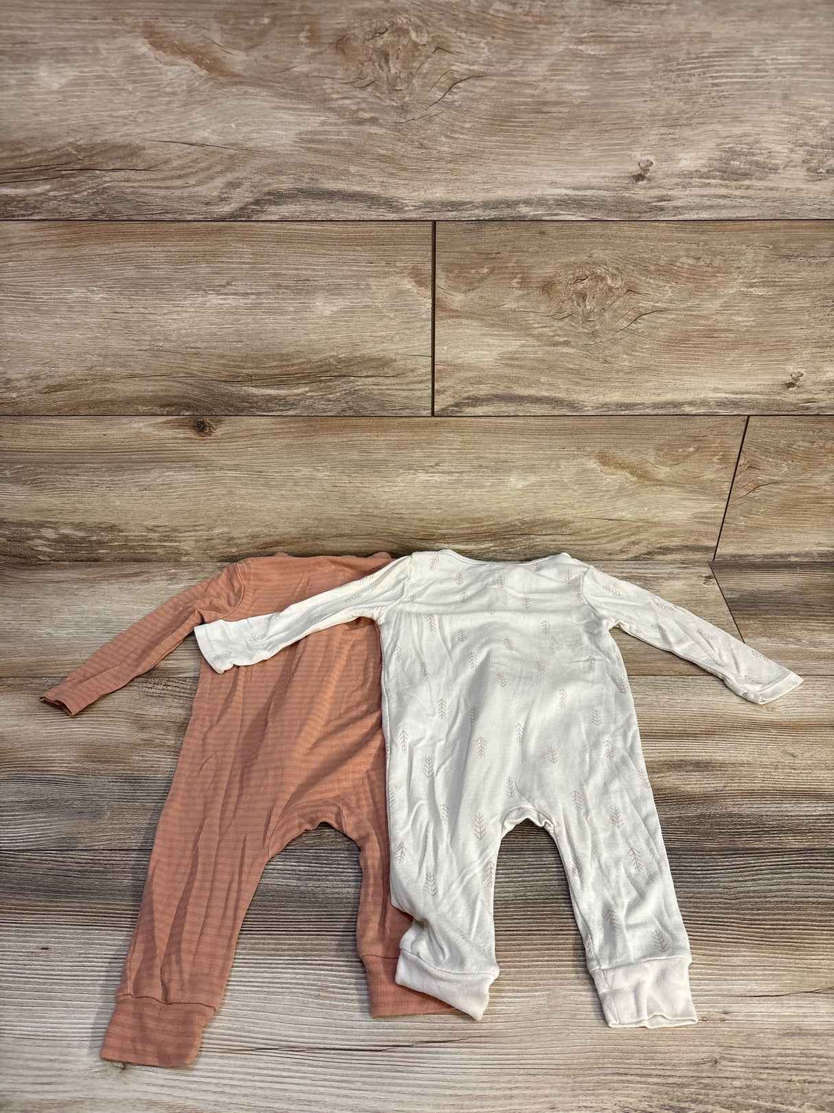 Cloud Island 2pk Soft Modal Footless Sleepers Beige sz 6-9m