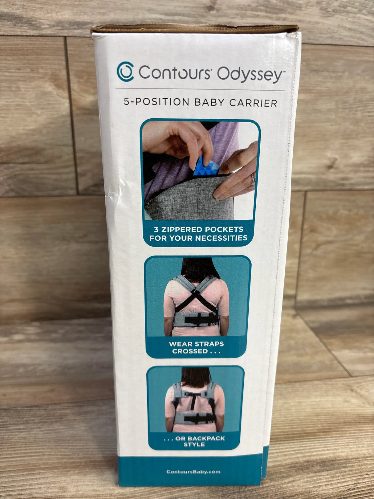 NEW Contours Odyssey 5-Position Baby Carrier Grey 8-45lbs