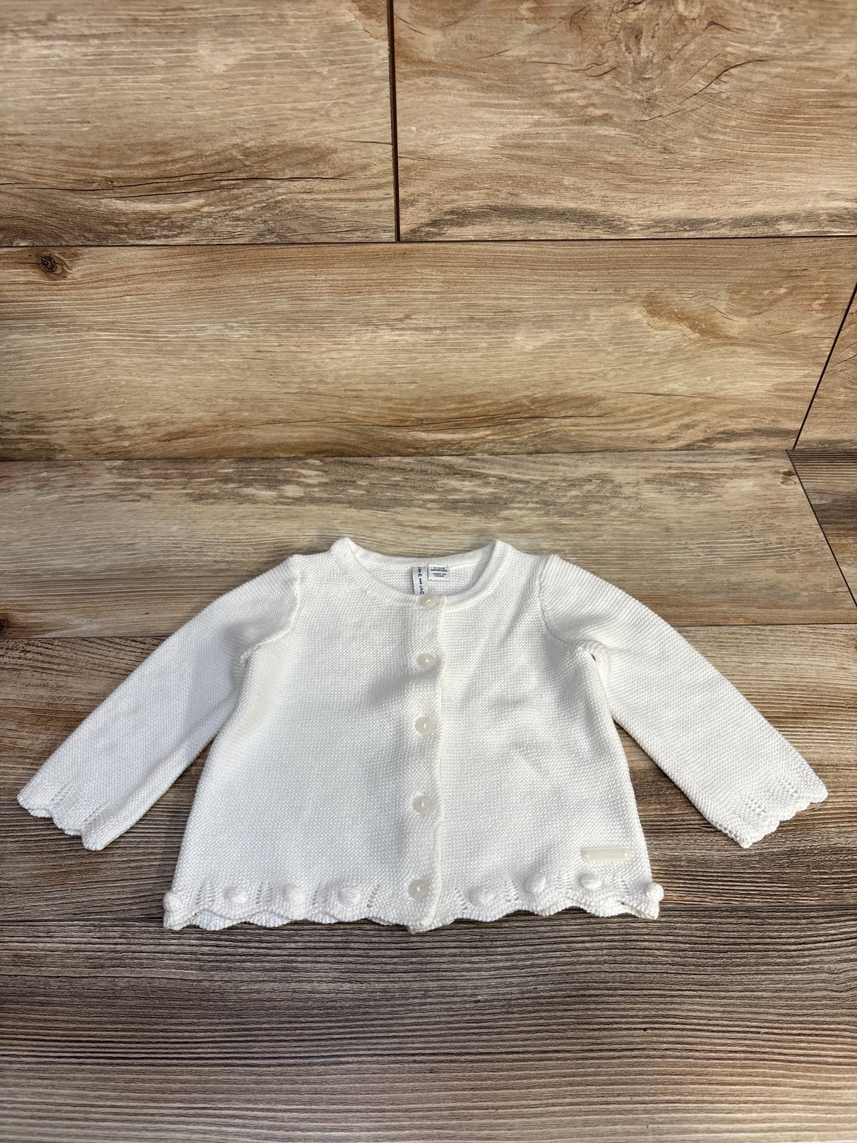 Janie & Jack Scalloped Cardigan White sz 3-6m