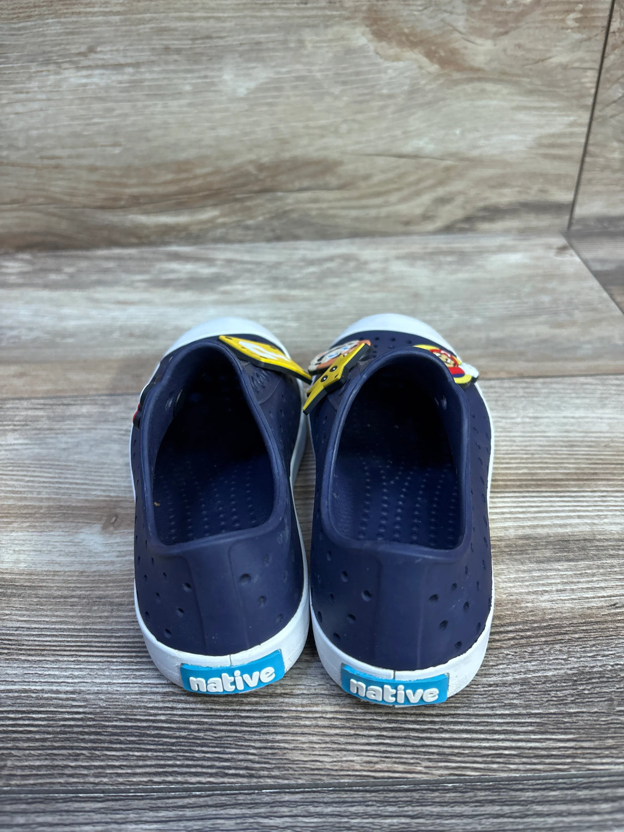 Native Jefferson Slip On & Jibbitz Shoes Blue sz 11c