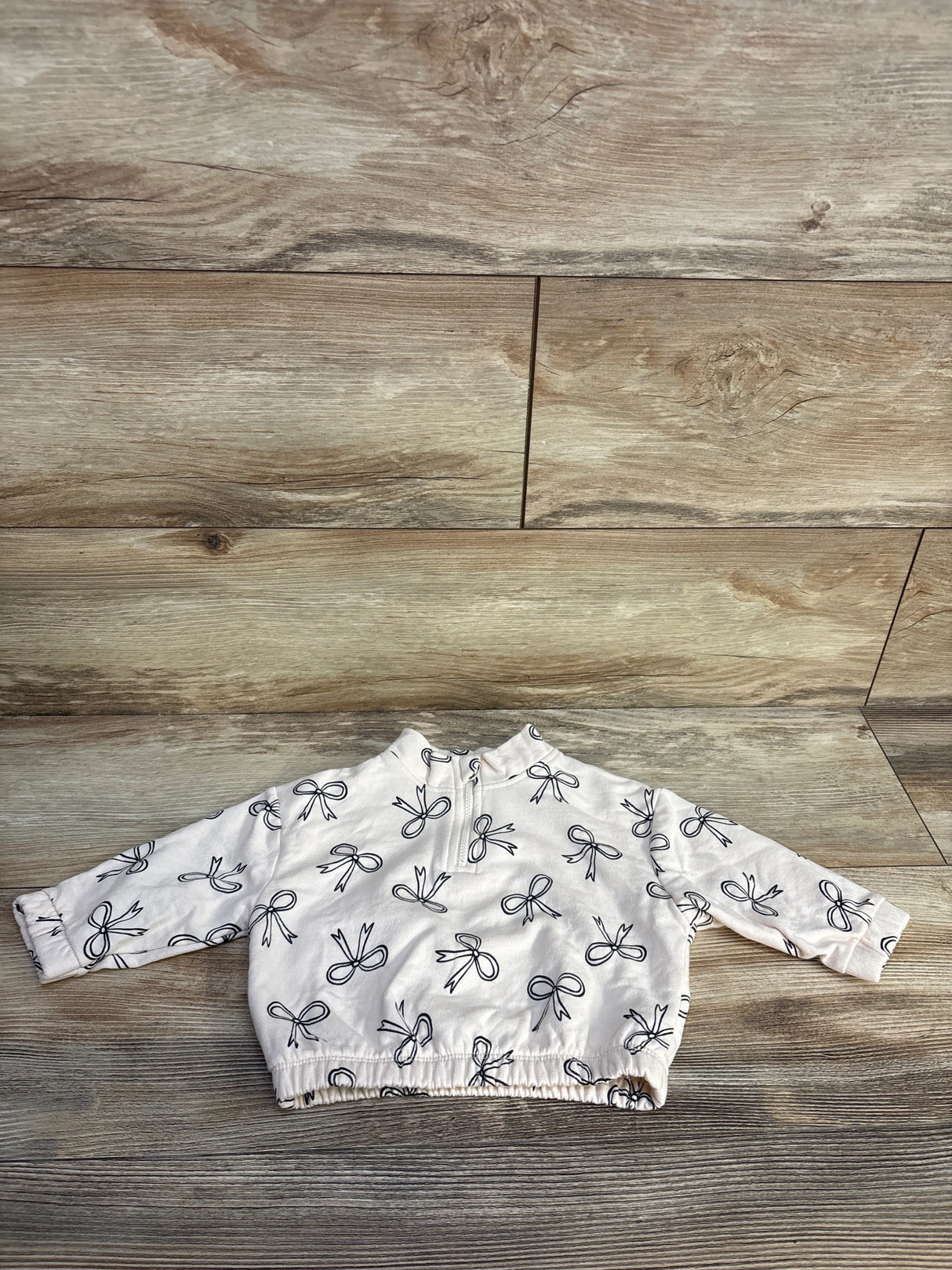 Cat & Jack Quarter Zip Sweatshirt Ivory sz 6-9m