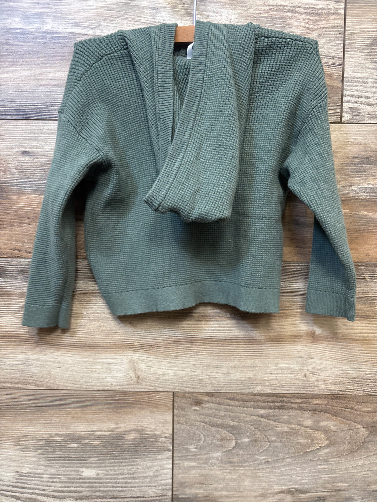 Gerber Waffle Knit Hooded Sweatshirt Green sz 3T