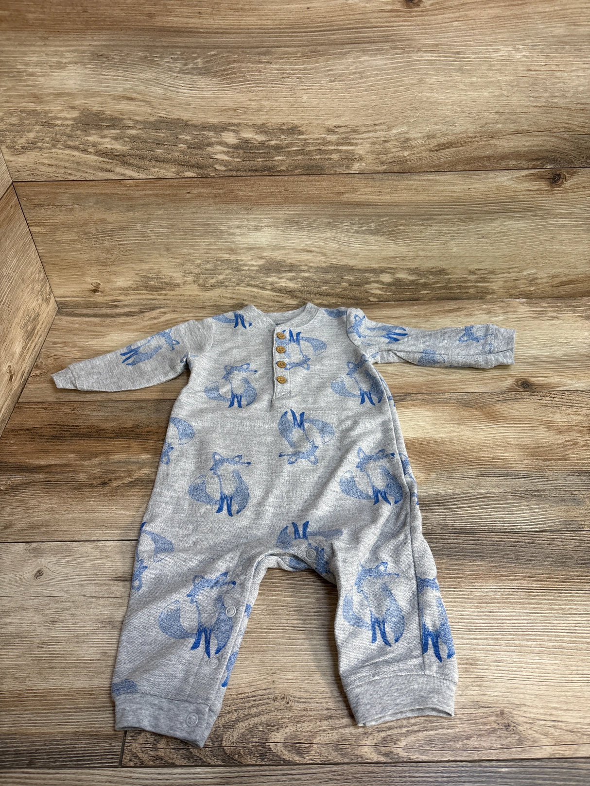 Carter's Fox Print Coverall Grey sz 6m