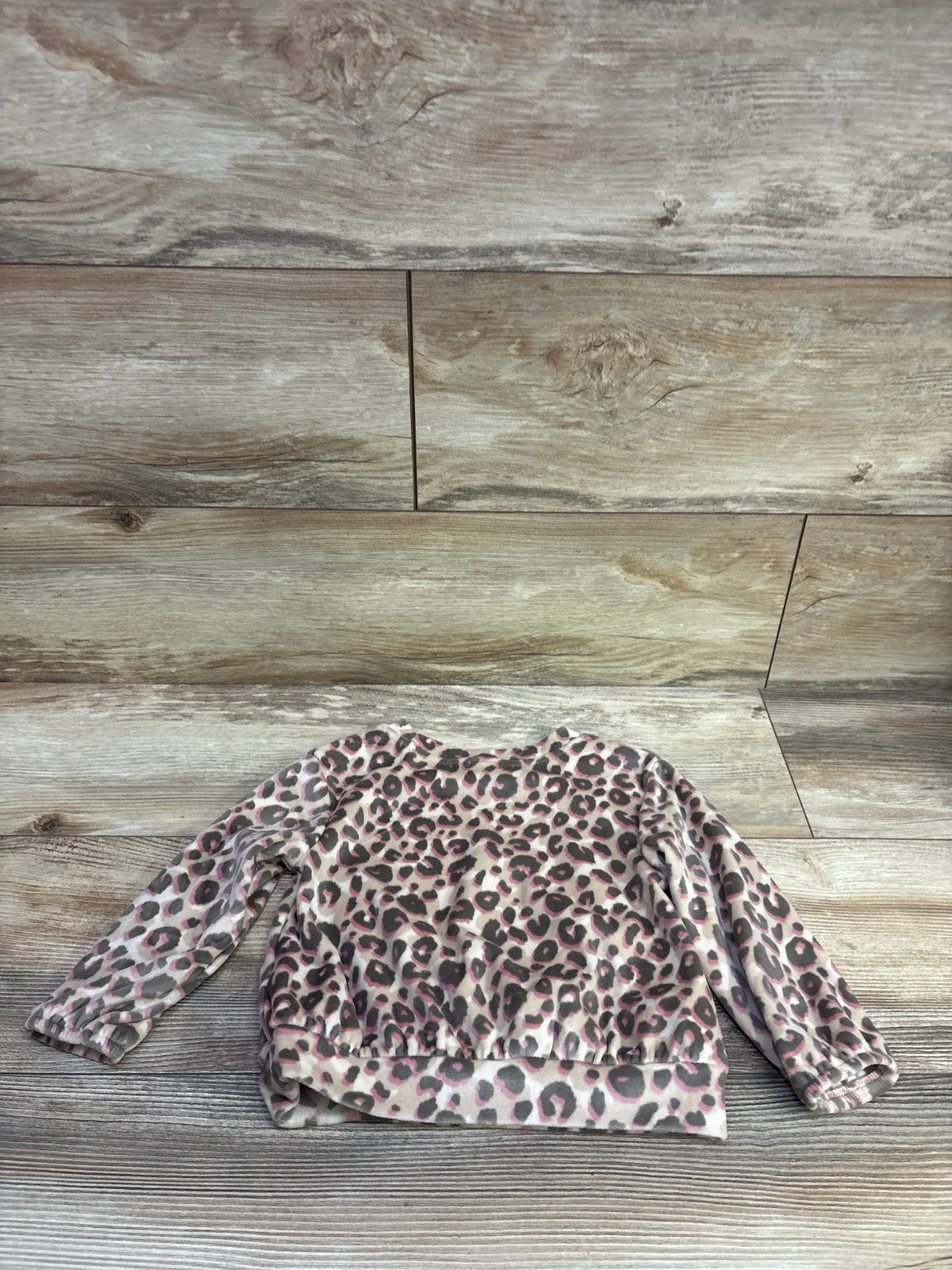 Cat & Jack Velour Leopard Sweatshirt Beige sz 2T