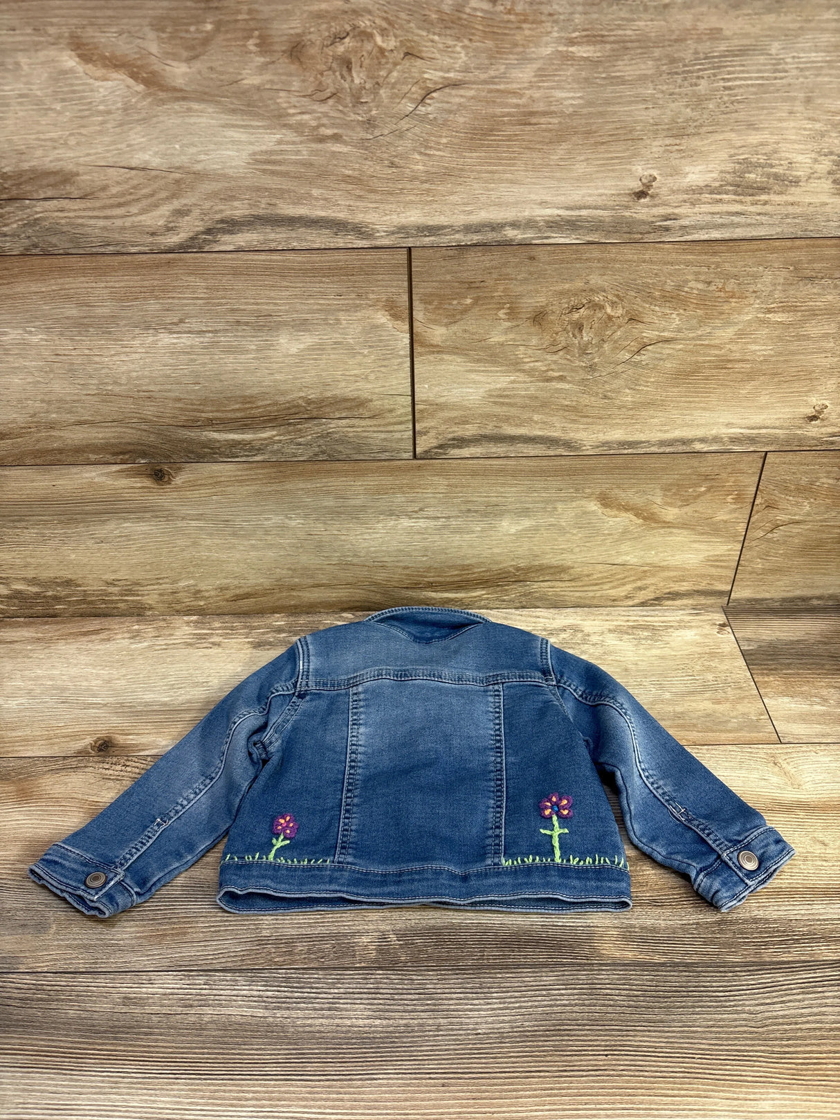 First Impressions Embroidered Denim Jacket Blue sz 24m