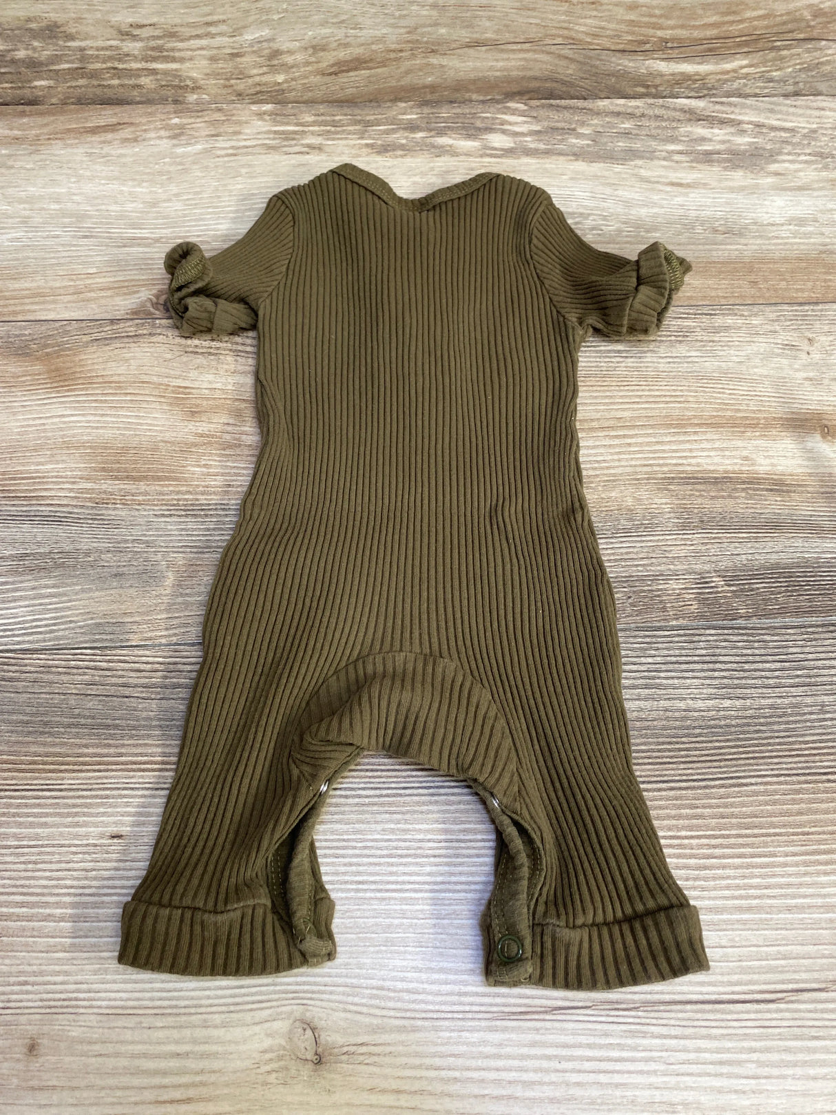 Ribbed Henley Romper Green sz 9-12m - Me n Mommy To Be