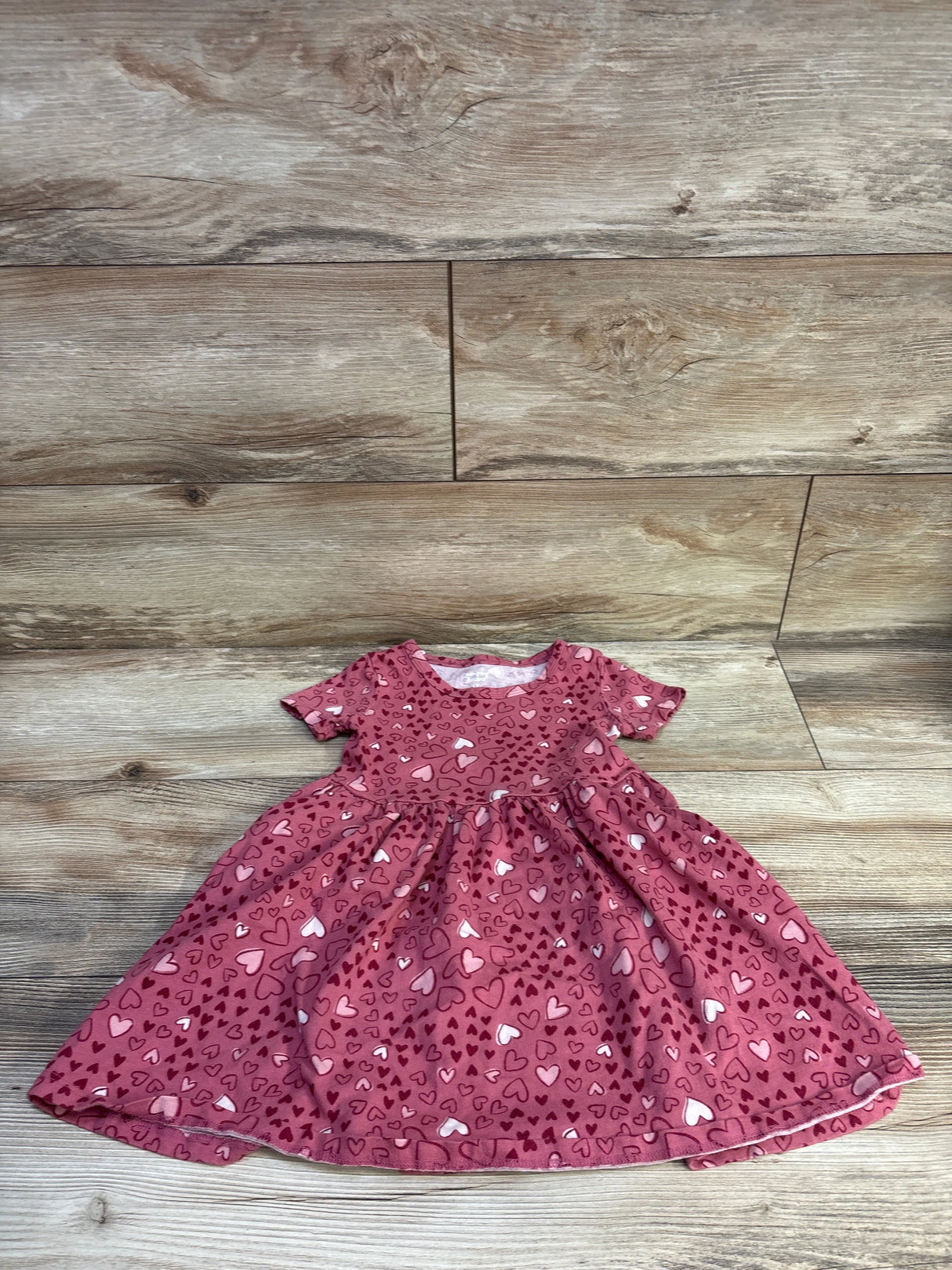 Jumping Beans Heart Print Dress Pink sz 3T