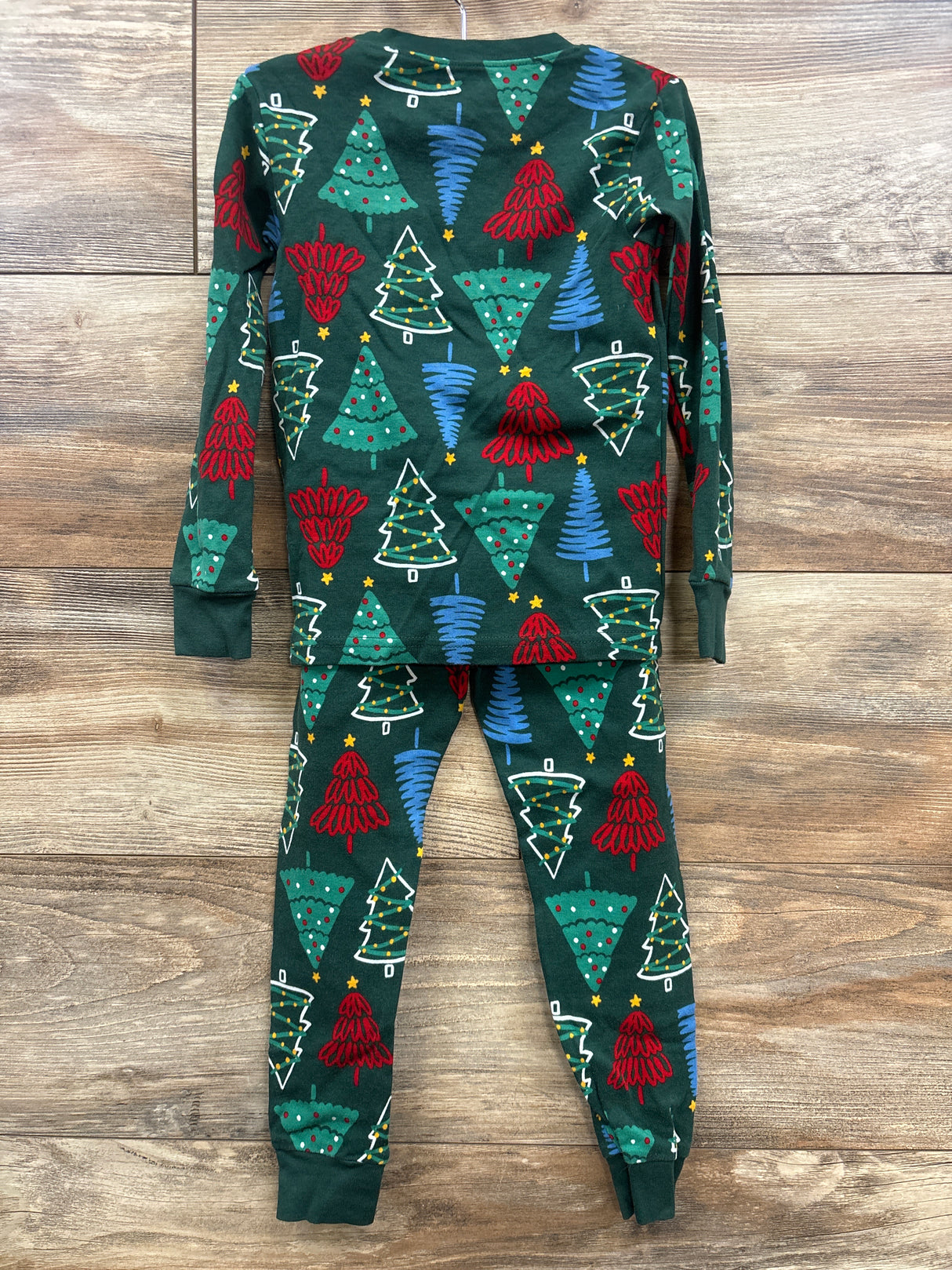 Carter's 2pc Christmas Tree Print Pajama Set Emerald sz 4T