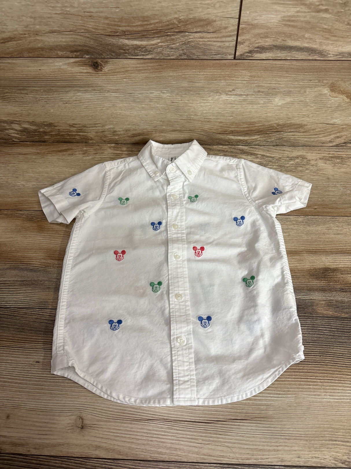 Janie & Jack x Disney Mickey Mouse Oxford Shirt White sz 5T