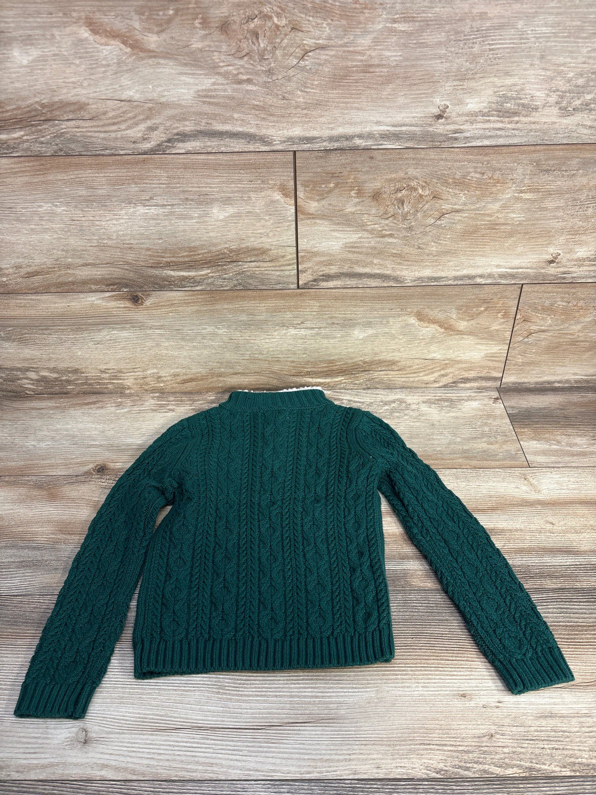 Aspen Kids Cable Knit Sweater Henley Green sz 4T
