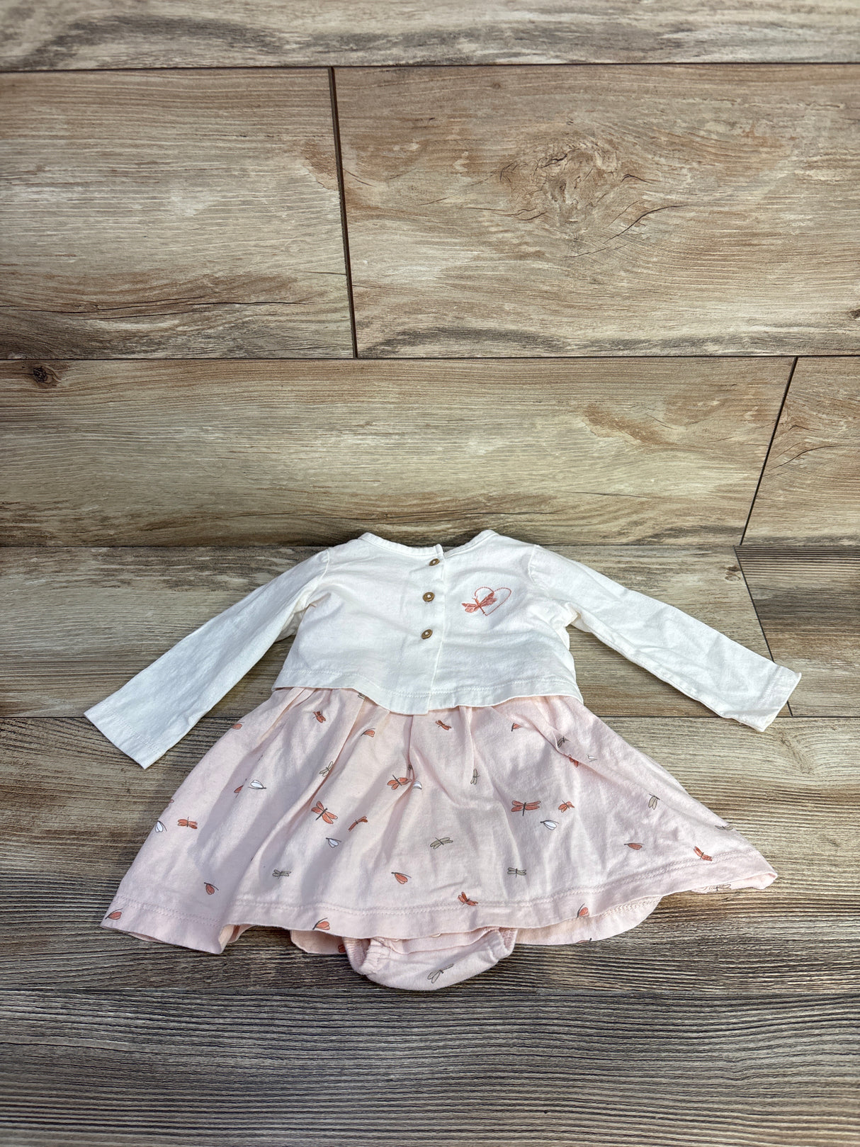 Carter's 2pc Ribbed Bodysuit Dress & Cardigan Set Ivory sz 6m