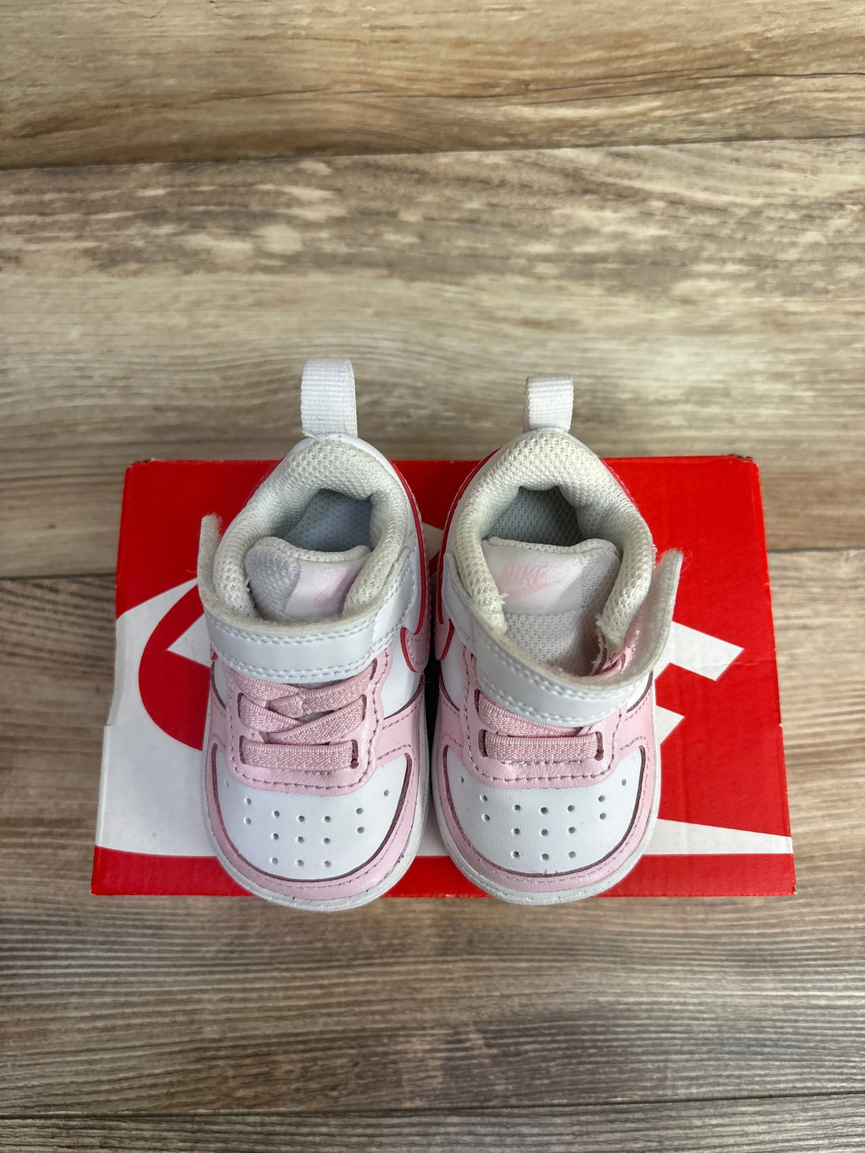 Nike Court Borough Low 2 SE TD 'White Pink Foam' Sneakers sz 2c