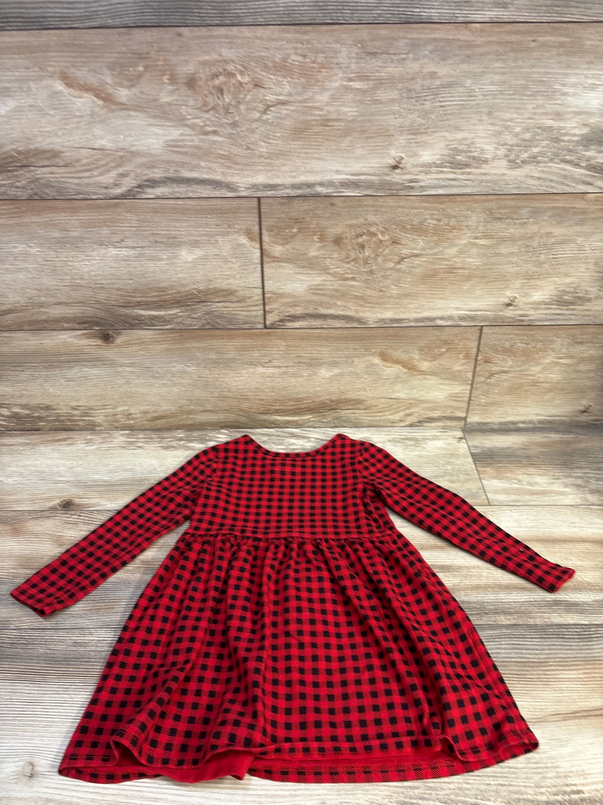Cat & Jack Buffalo Plaid Dress Red sz 4T