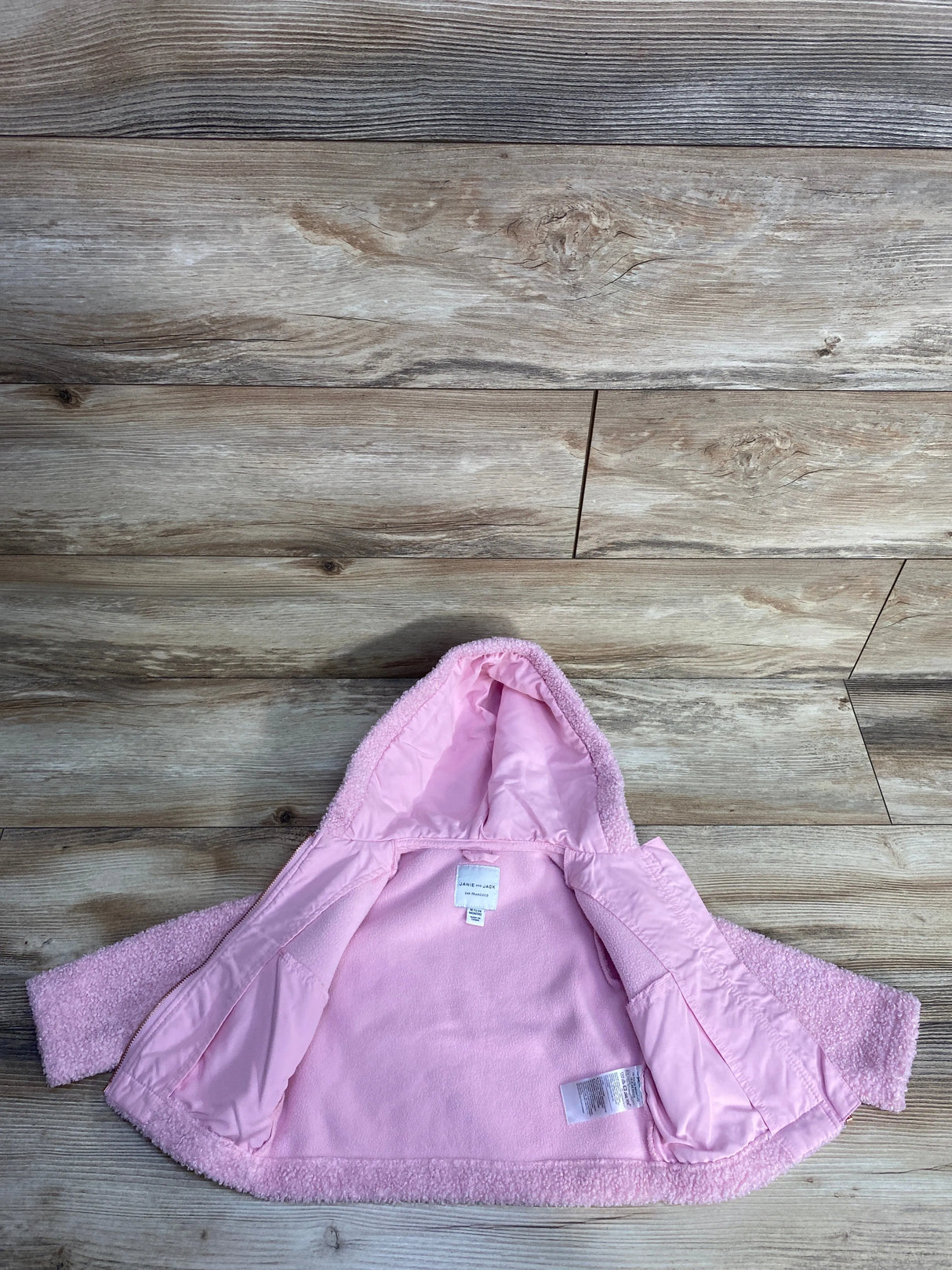 Janie & Jack Web Cozy Pink Jacket sz 18-24m