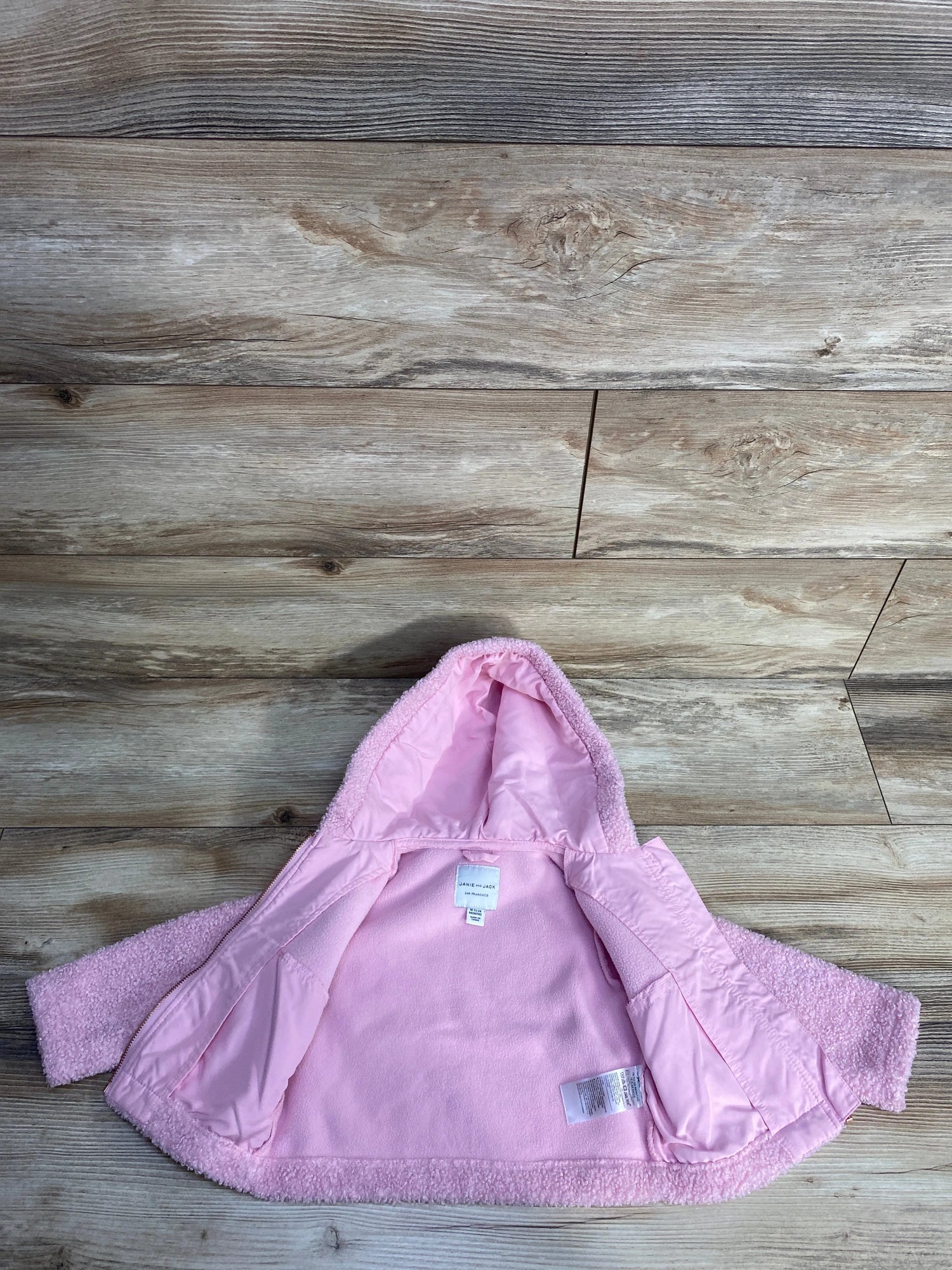 Janie & Jack Web Cozy Pink Jacket sz 18-24m