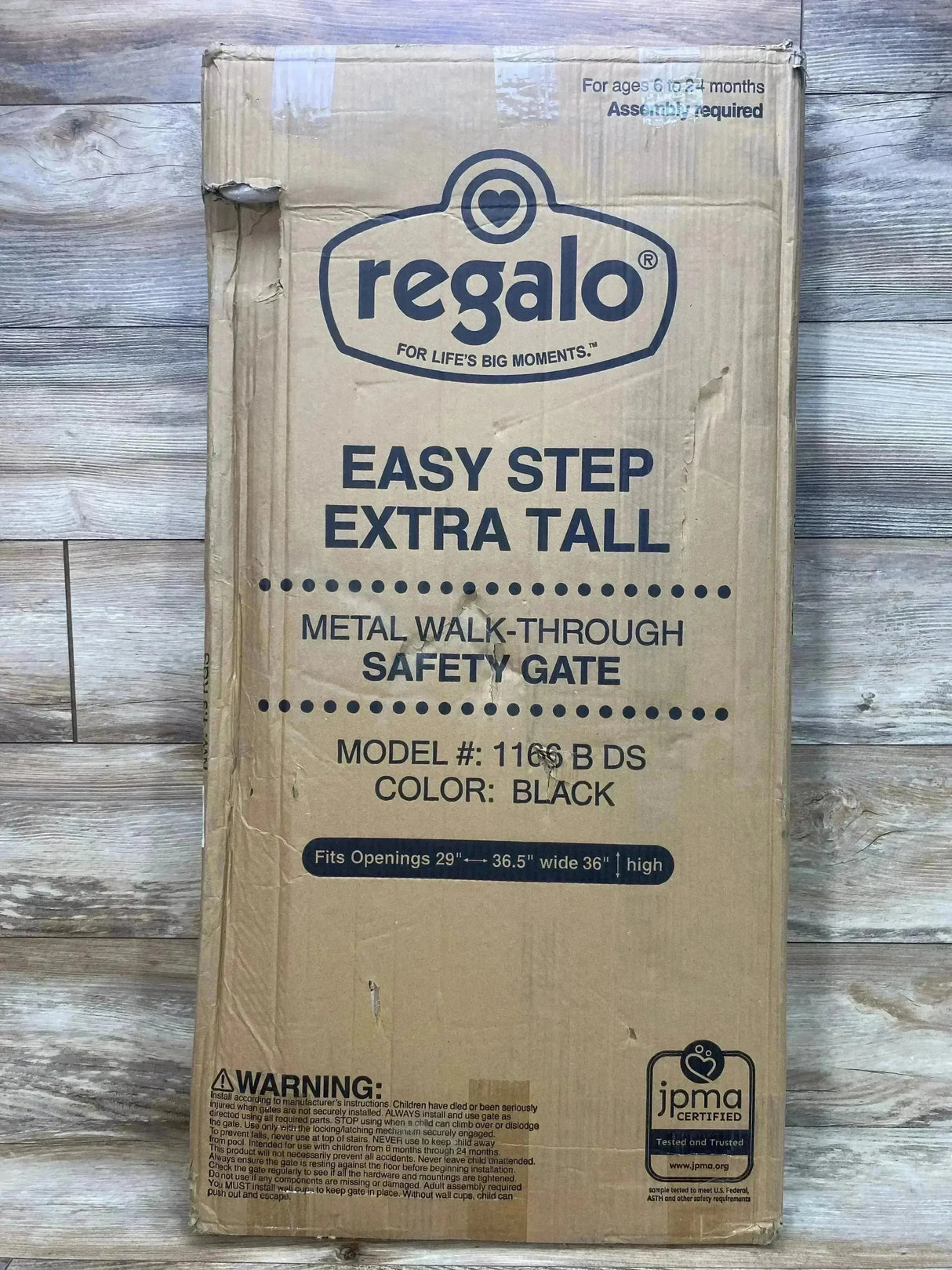 NEW Regalo Extra Tall Easy Step Metal Walk Through Baby Gate Black - Me n Mommy To Be