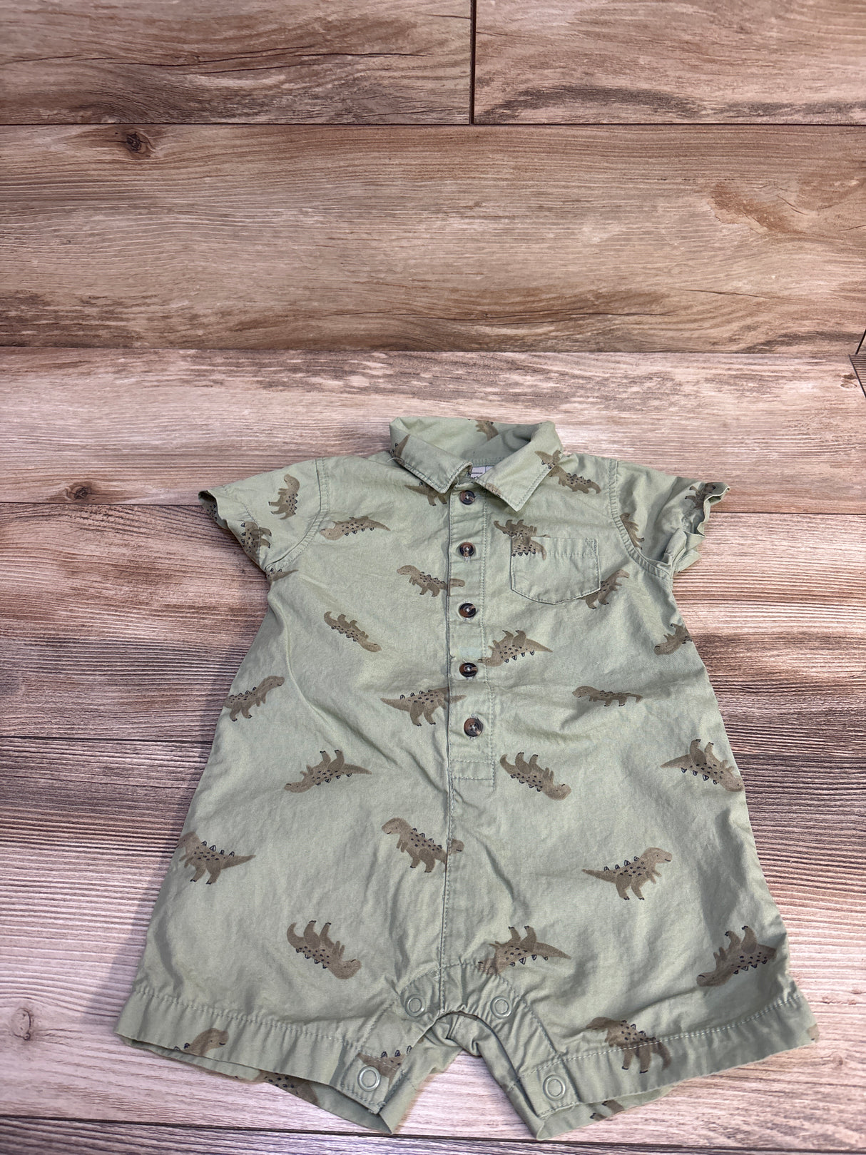 Carter's Polo Shortie Romper Green sz 9m