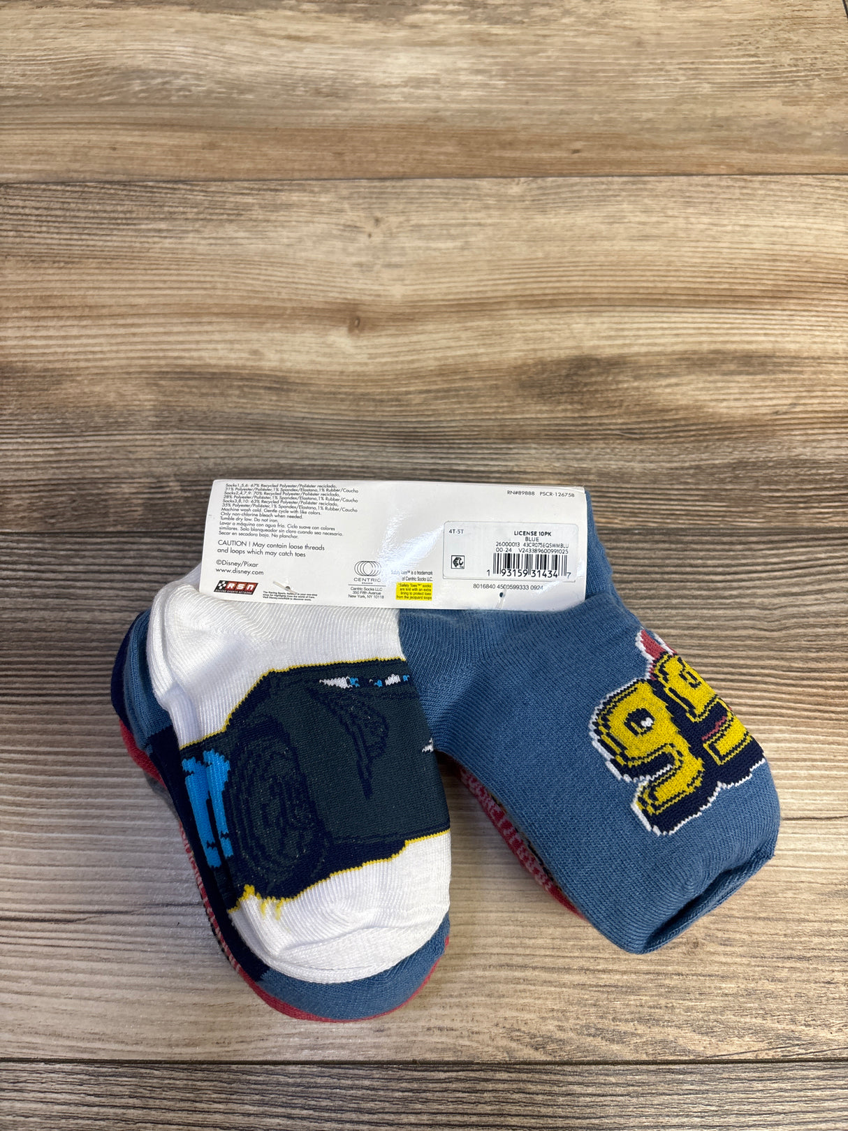 NEW Disney Pixar Cars 10pk Ankle Socks sz 4-5T